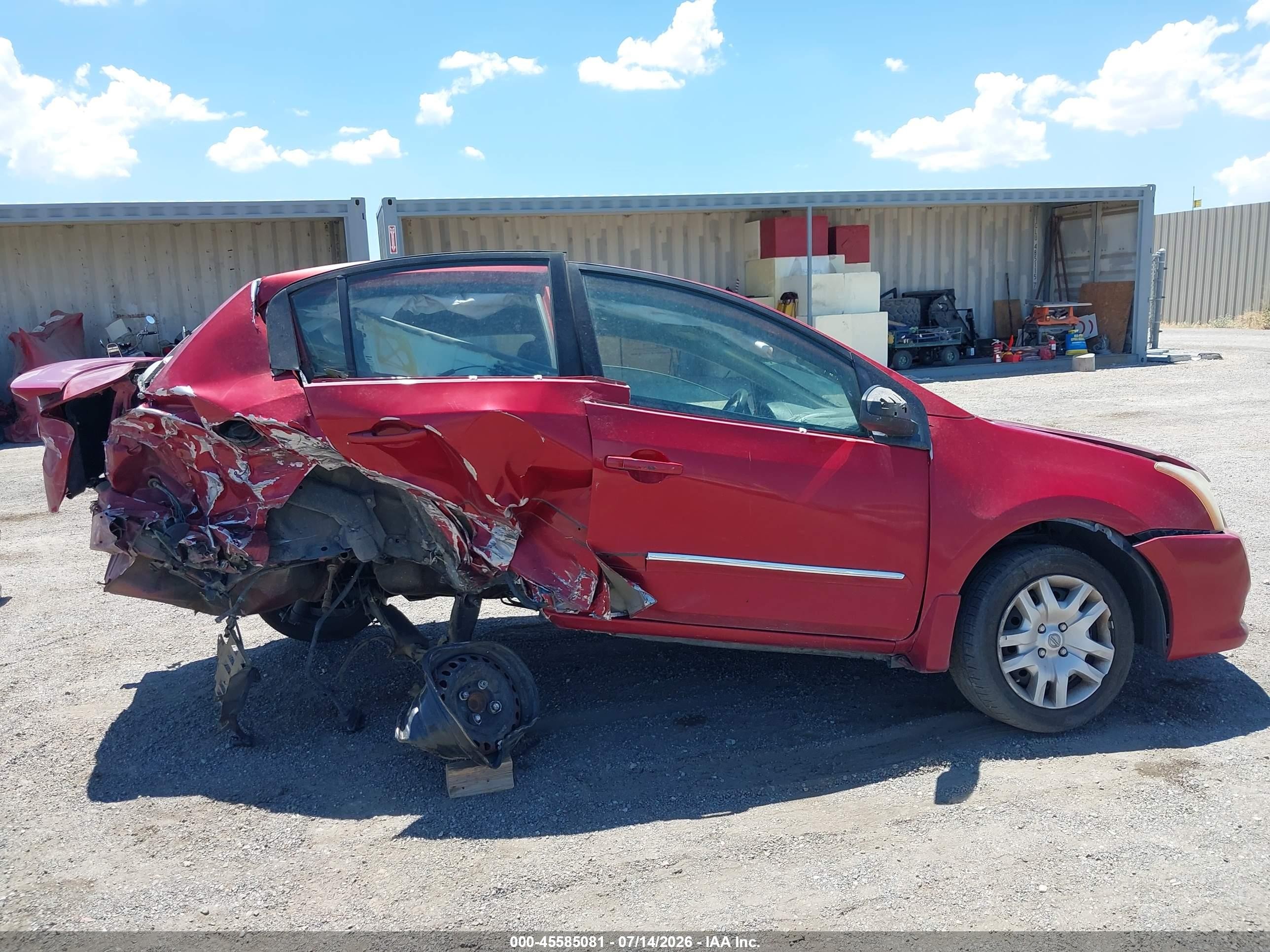 2012 Nissan Sentra 2.0 S Красный vin: 3N1AB6AP4CL757183