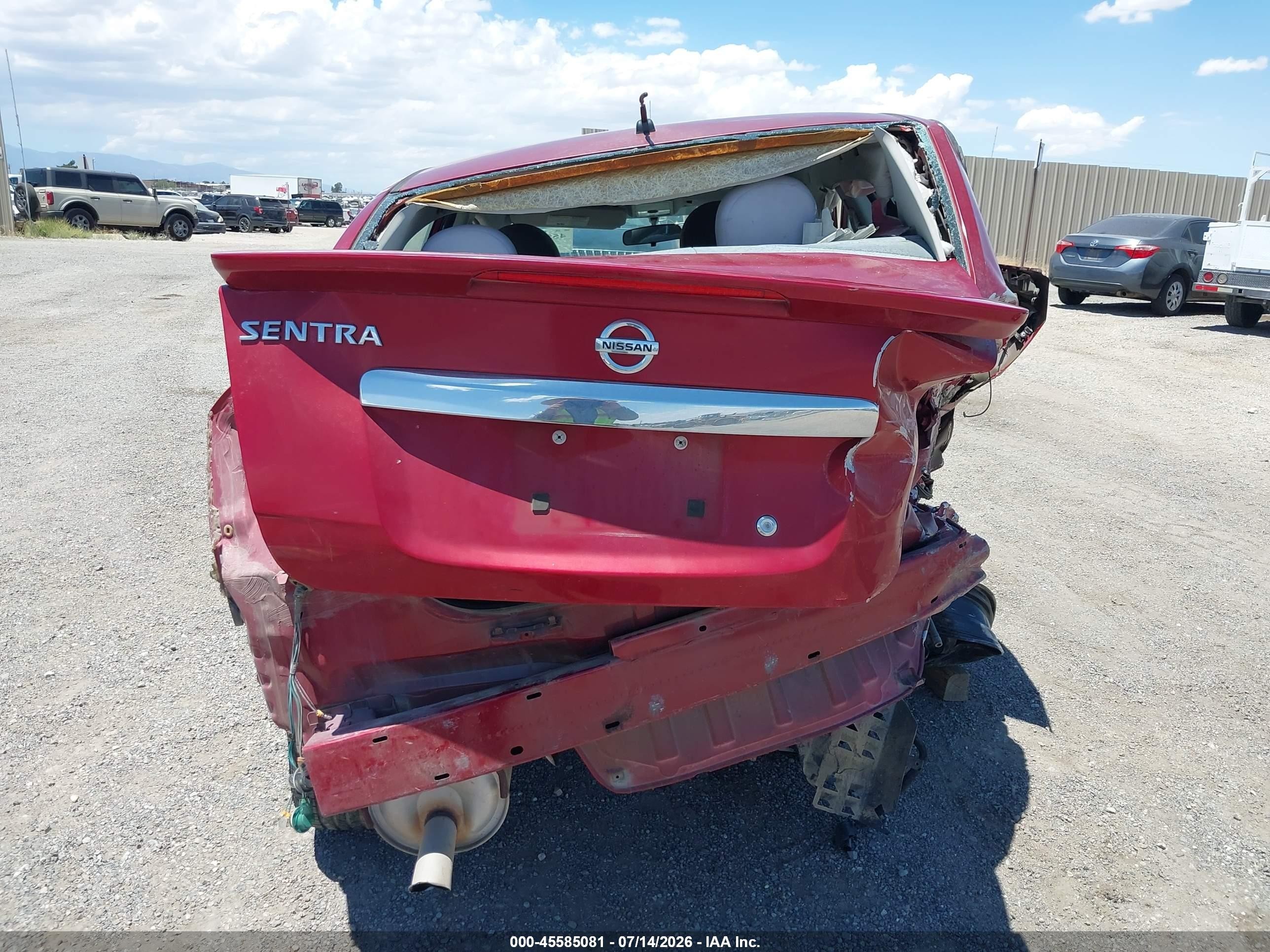 2012 Nissan Sentra 2.0 S Красный vin: 3N1AB6AP4CL757183