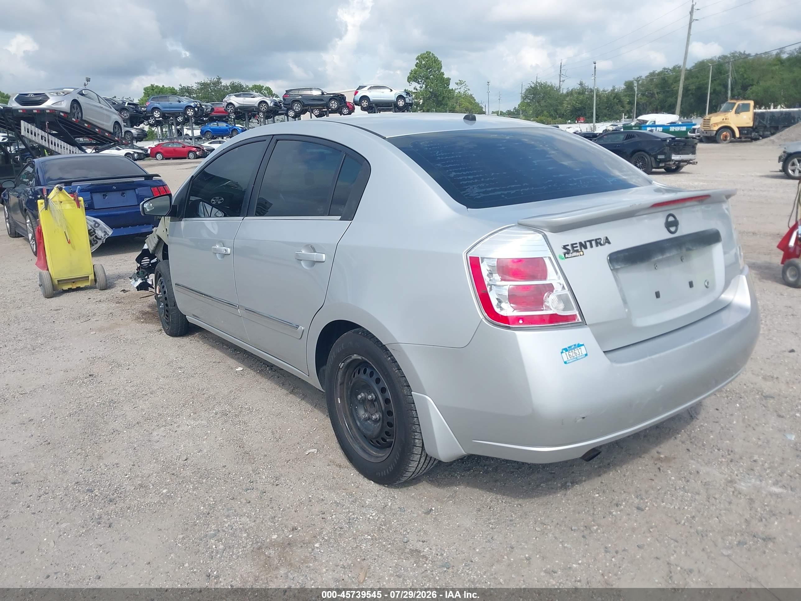 2012 Nissan Sentra 2.0 S Серебряный vin: 3N1AB6AP4CL776364