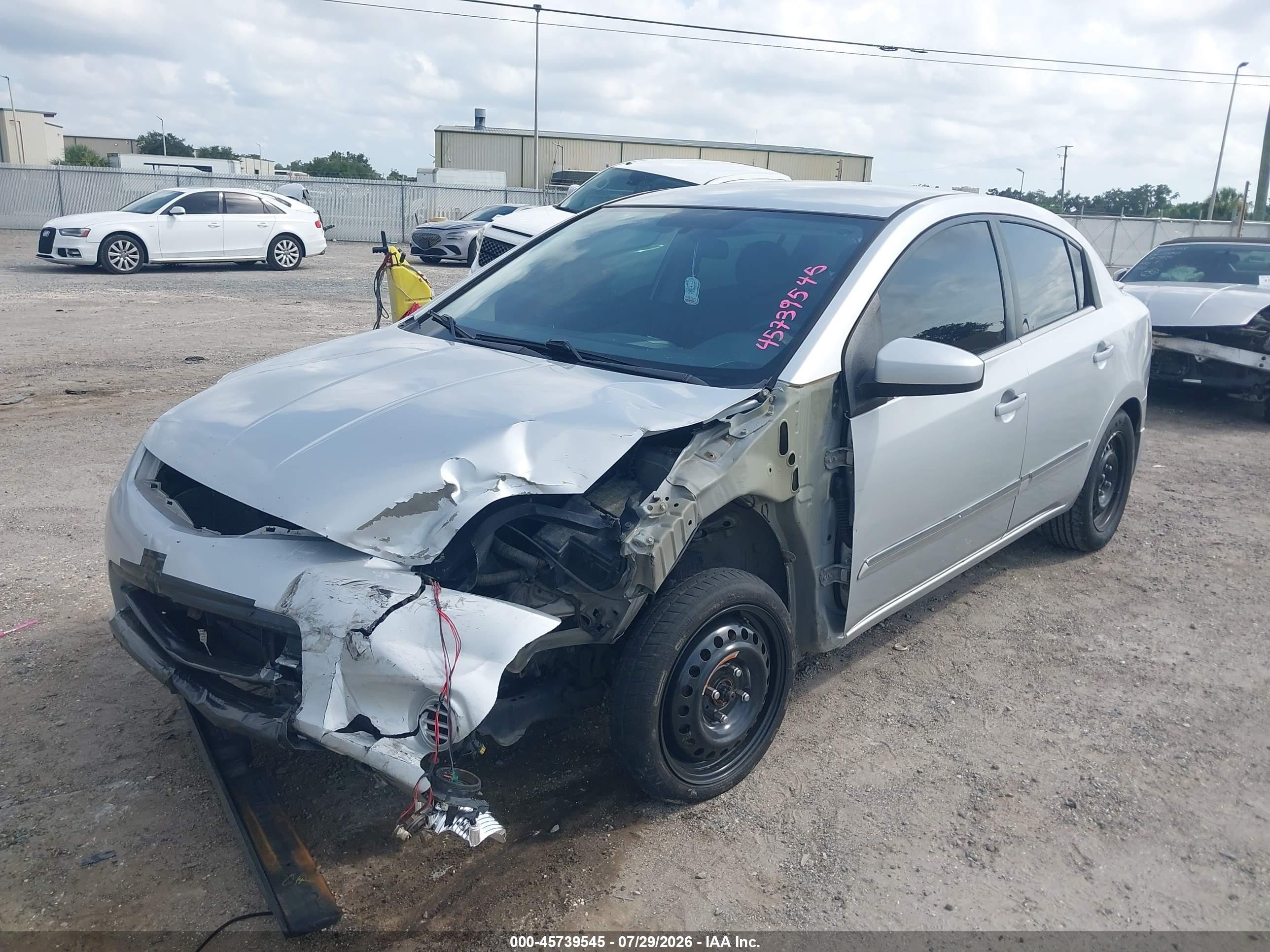 2012 Nissan Sentra 2.0 S Серебряный vin: 3N1AB6AP4CL776364