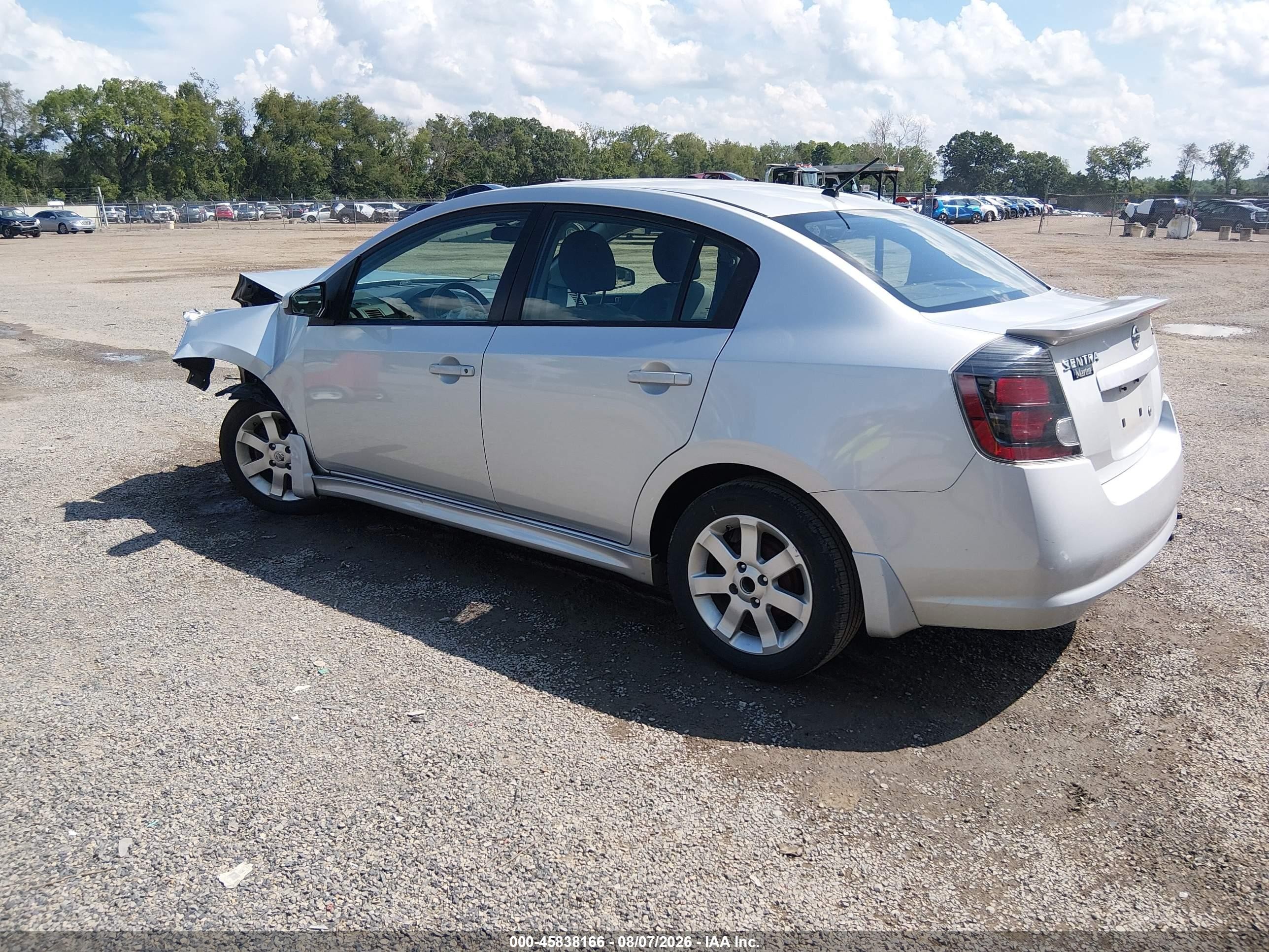 2012 Nissan Sentra 2.0 Sr Silver vin: 3N1AB6AP4CL781841