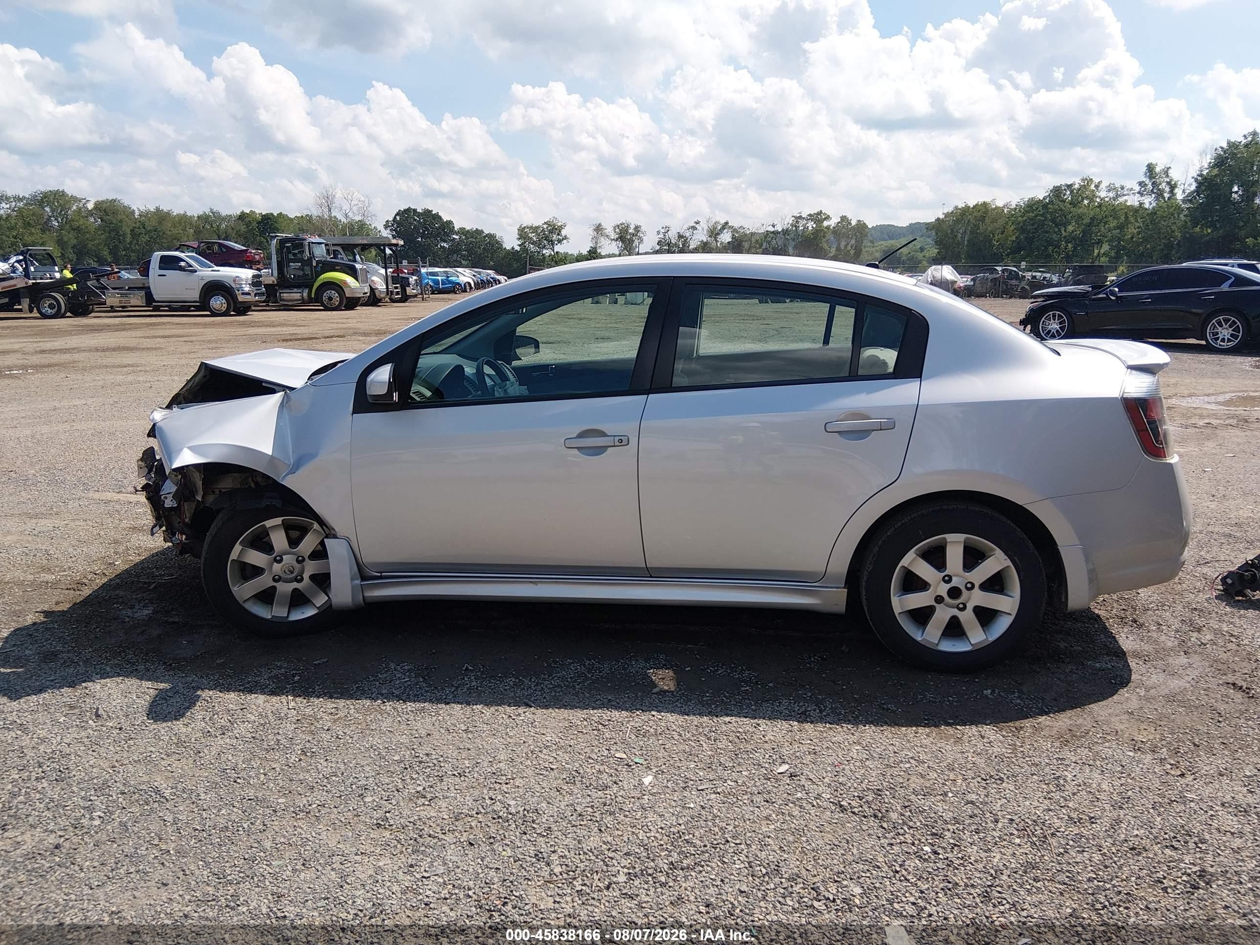 2012 Nissan Sentra 2.0 Sr Silver vin: 3N1AB6AP4CL781841