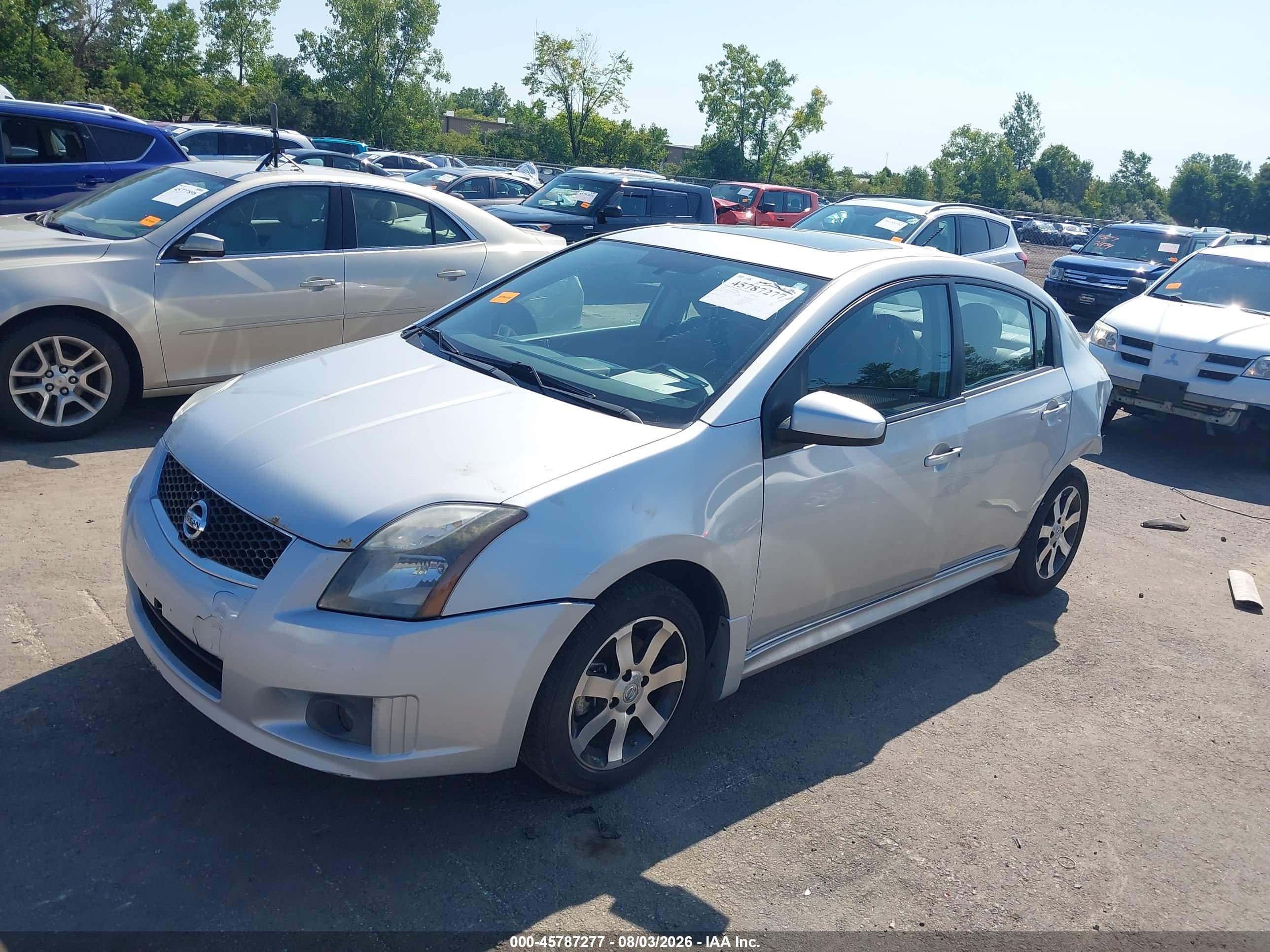 2012 Nissan Sentra 2.0 Sr Silver vin: 3N1AB6AP4CL783783