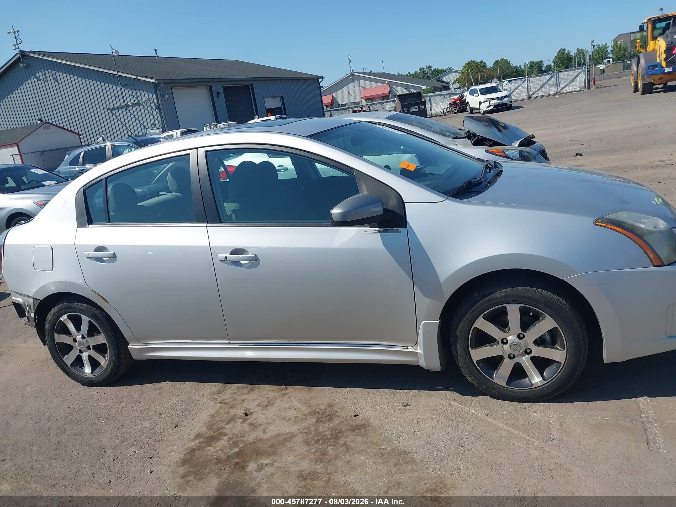 2012 Nissan Sentra 2.0 Sr Silver vin: 3N1AB6AP4CL783783