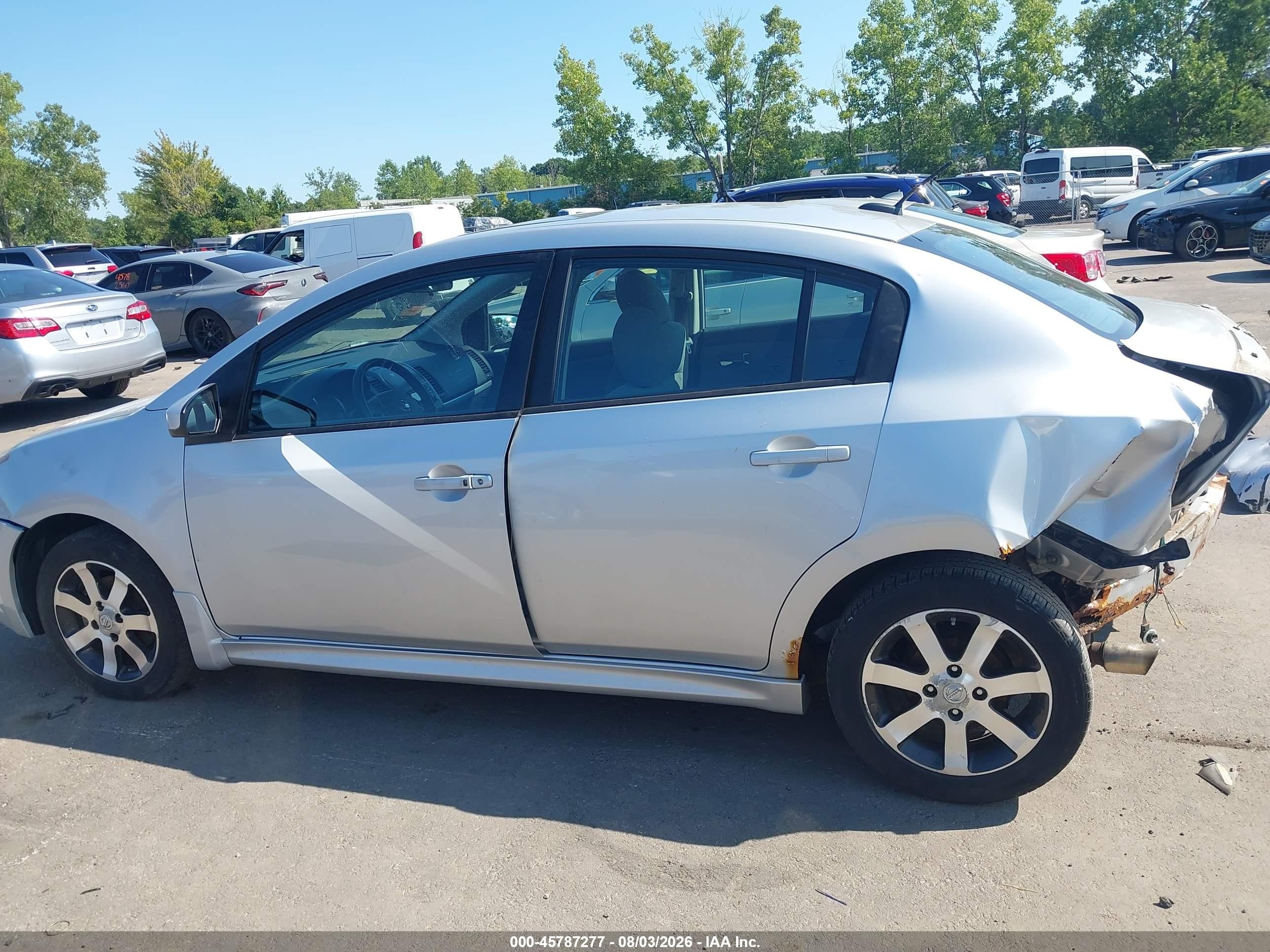 2012 Nissan Sentra 2.0 Sr Silver vin: 3N1AB6AP4CL783783