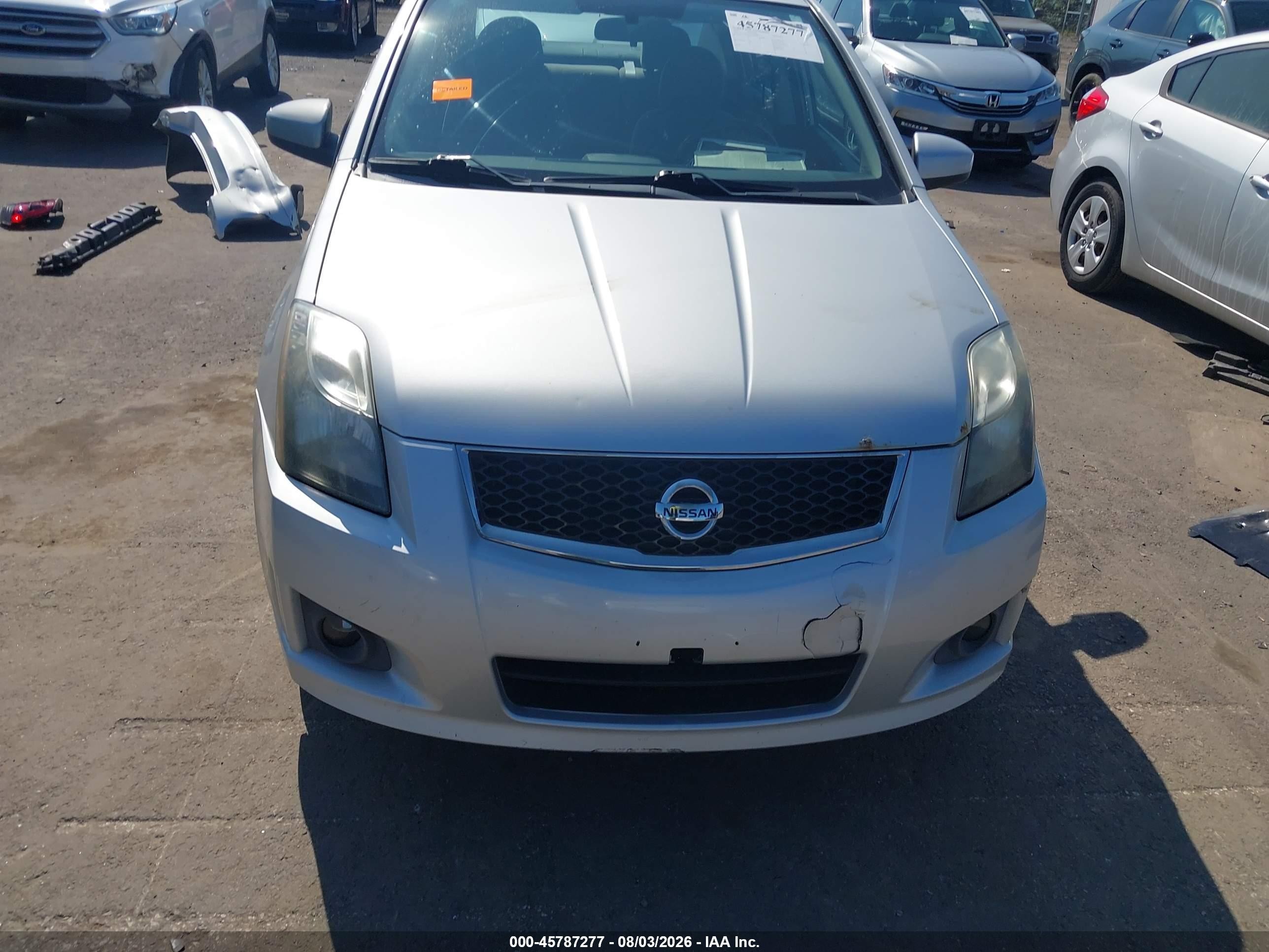 2012 Nissan Sentra 2.0 Sr Silver vin: 3N1AB6AP4CL783783