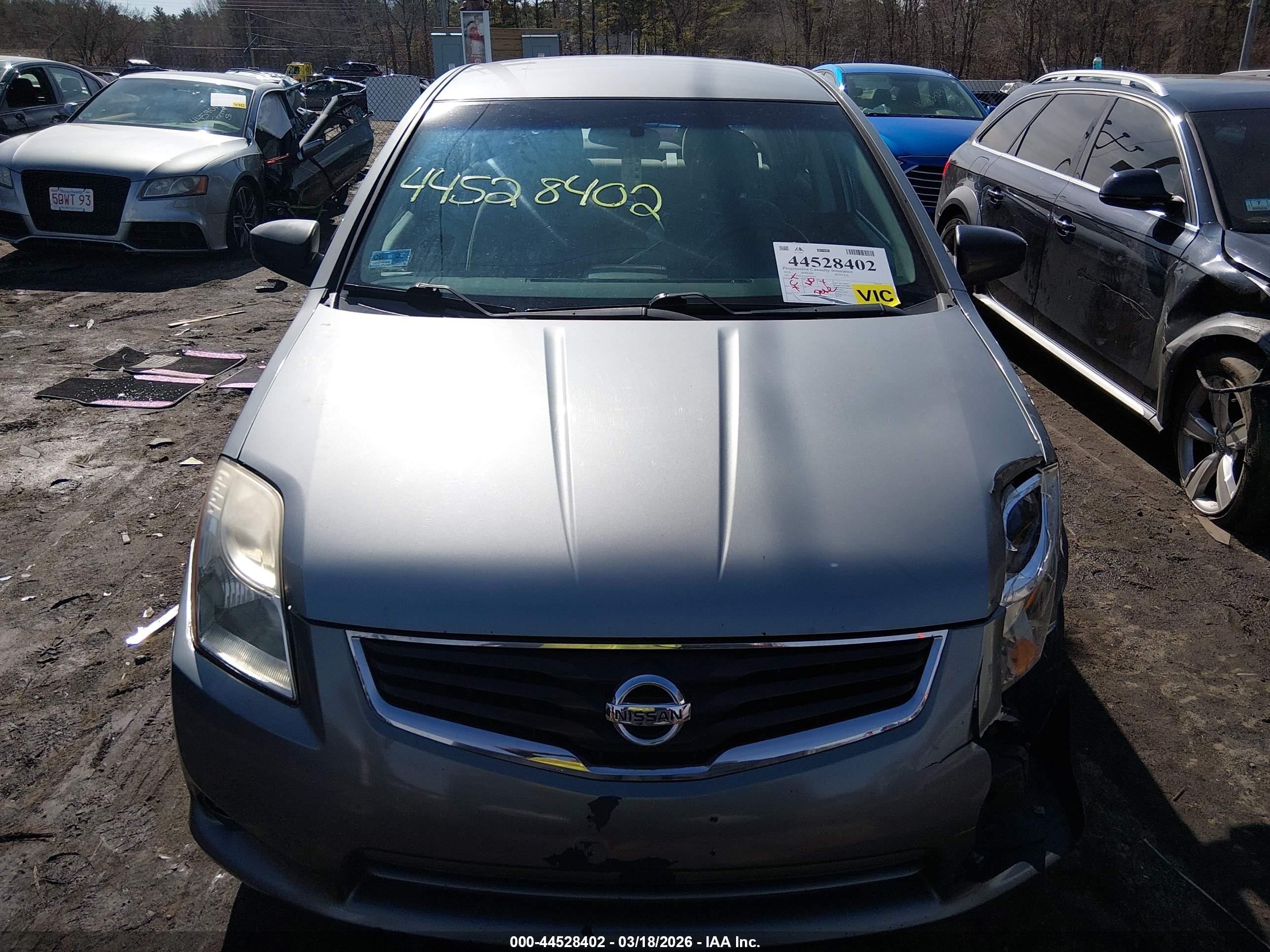 2010 Nissan Sentra 2.0 Gray vin: 3N1AB6AP5AL617320