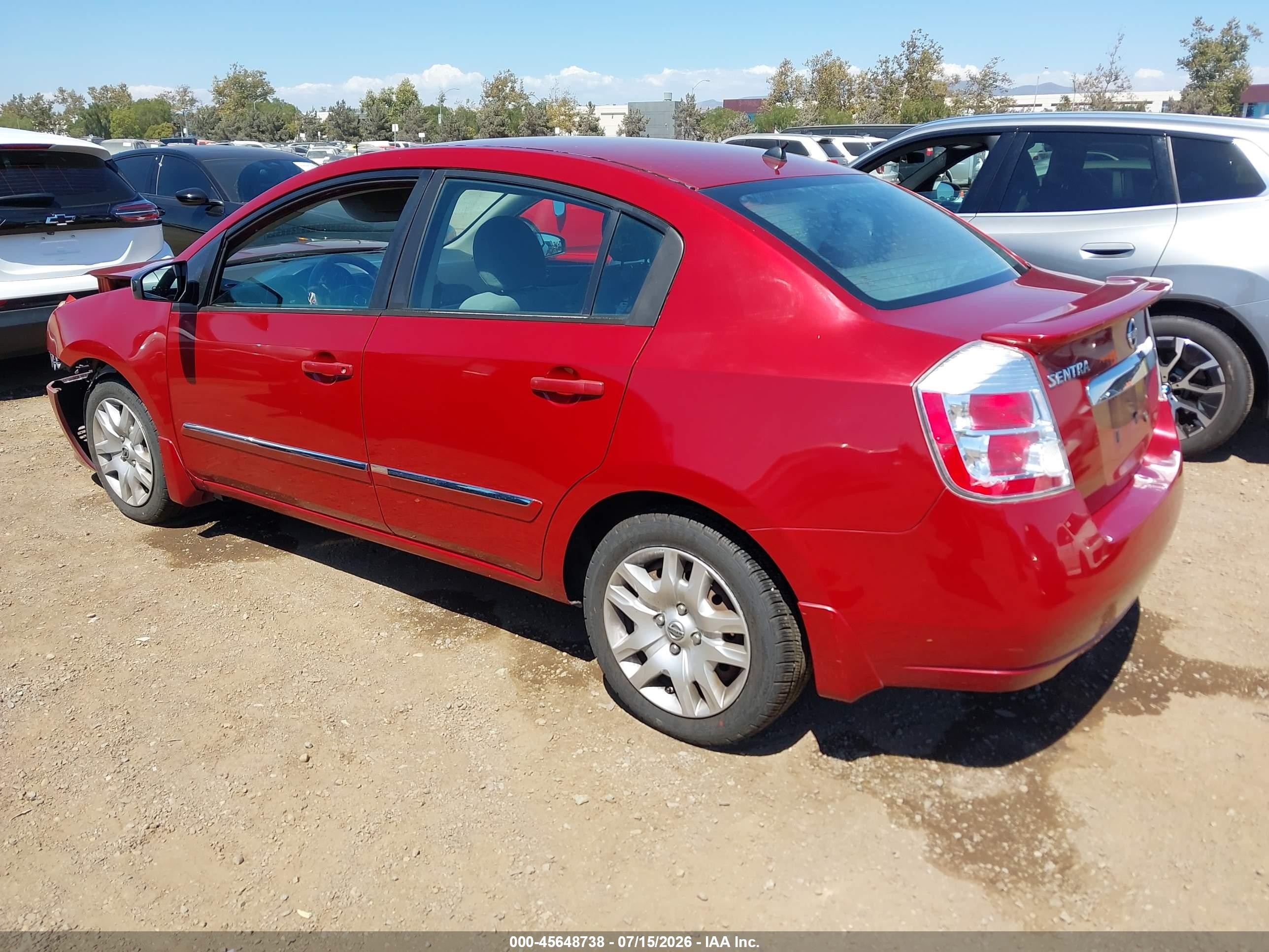 2011 Nissan Sentra 2.0s Red vin: 3N1AB6AP5BL602785