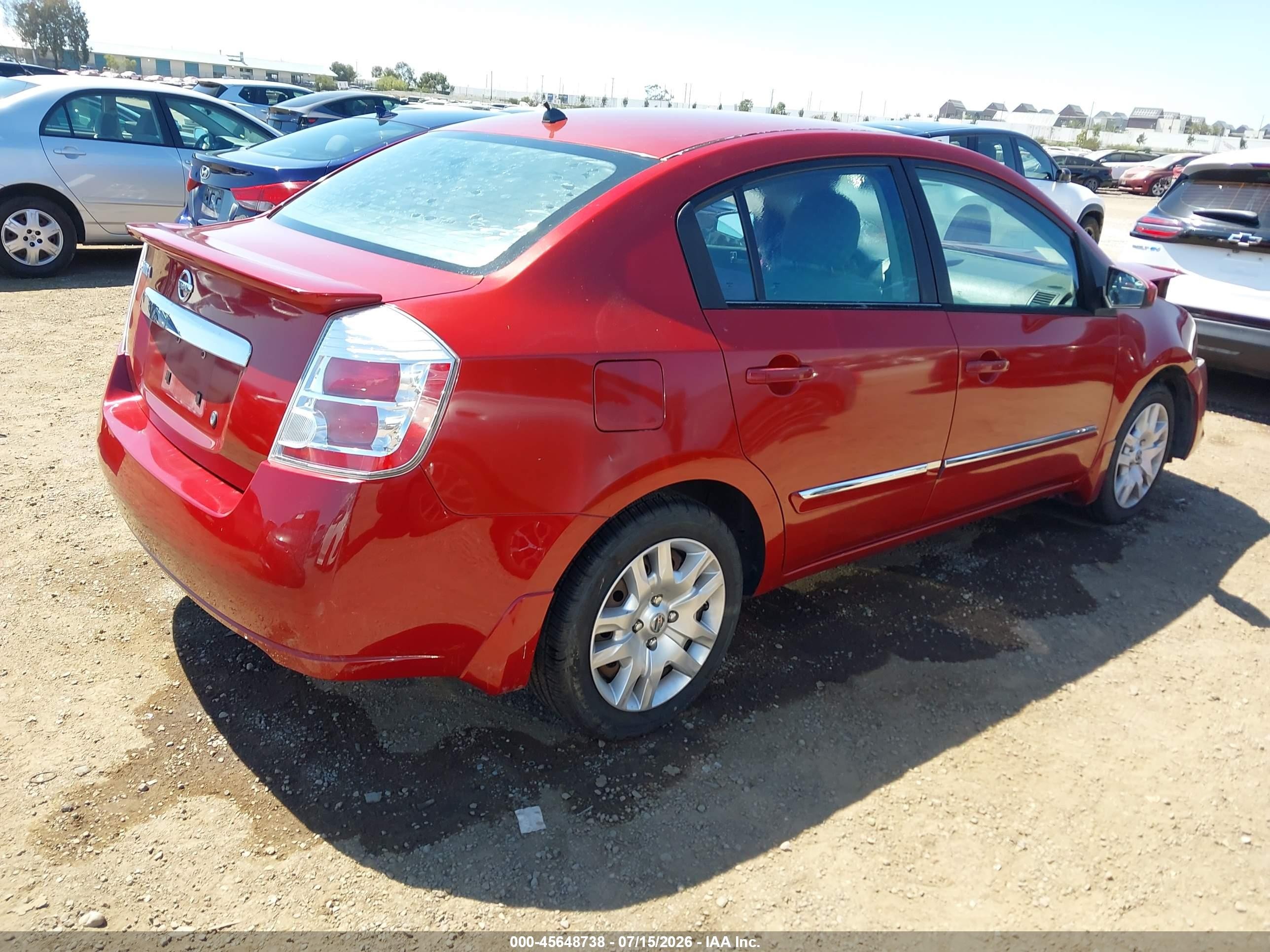 2011 Nissan Sentra 2.0s Red vin: 3N1AB6AP5BL602785