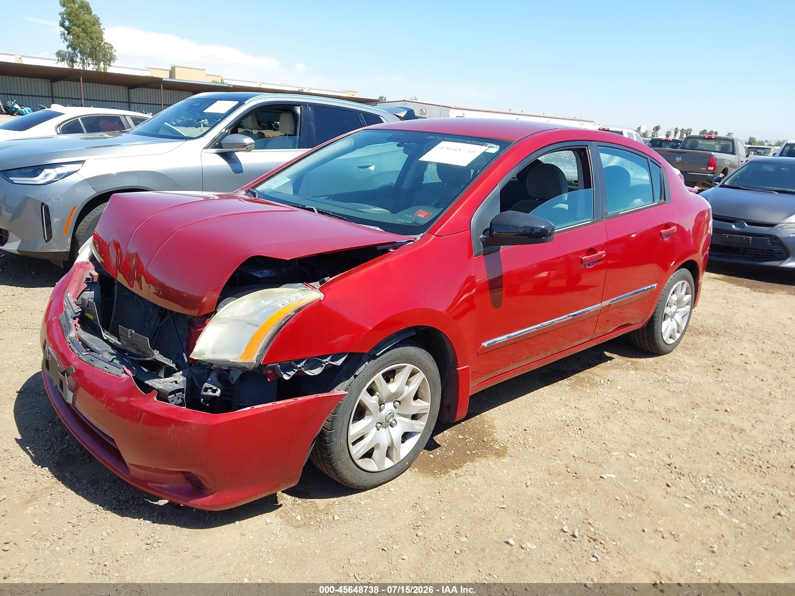 2011 Nissan Sentra 2.0s Red vin: 3N1AB6AP5BL602785
