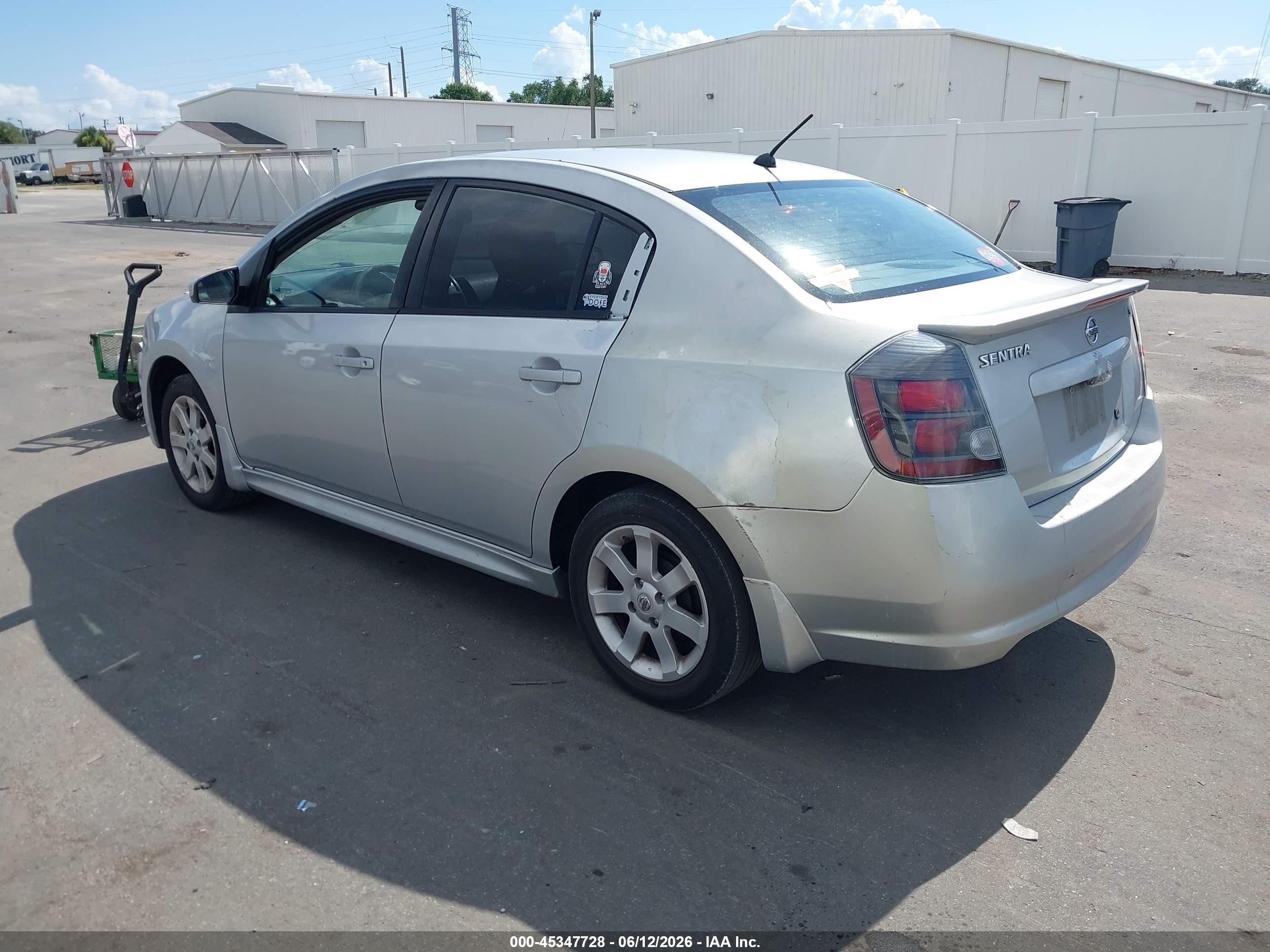 2011 Nissan Sentra 2.0sr Silver vin: 3N1AB6AP5BL607114