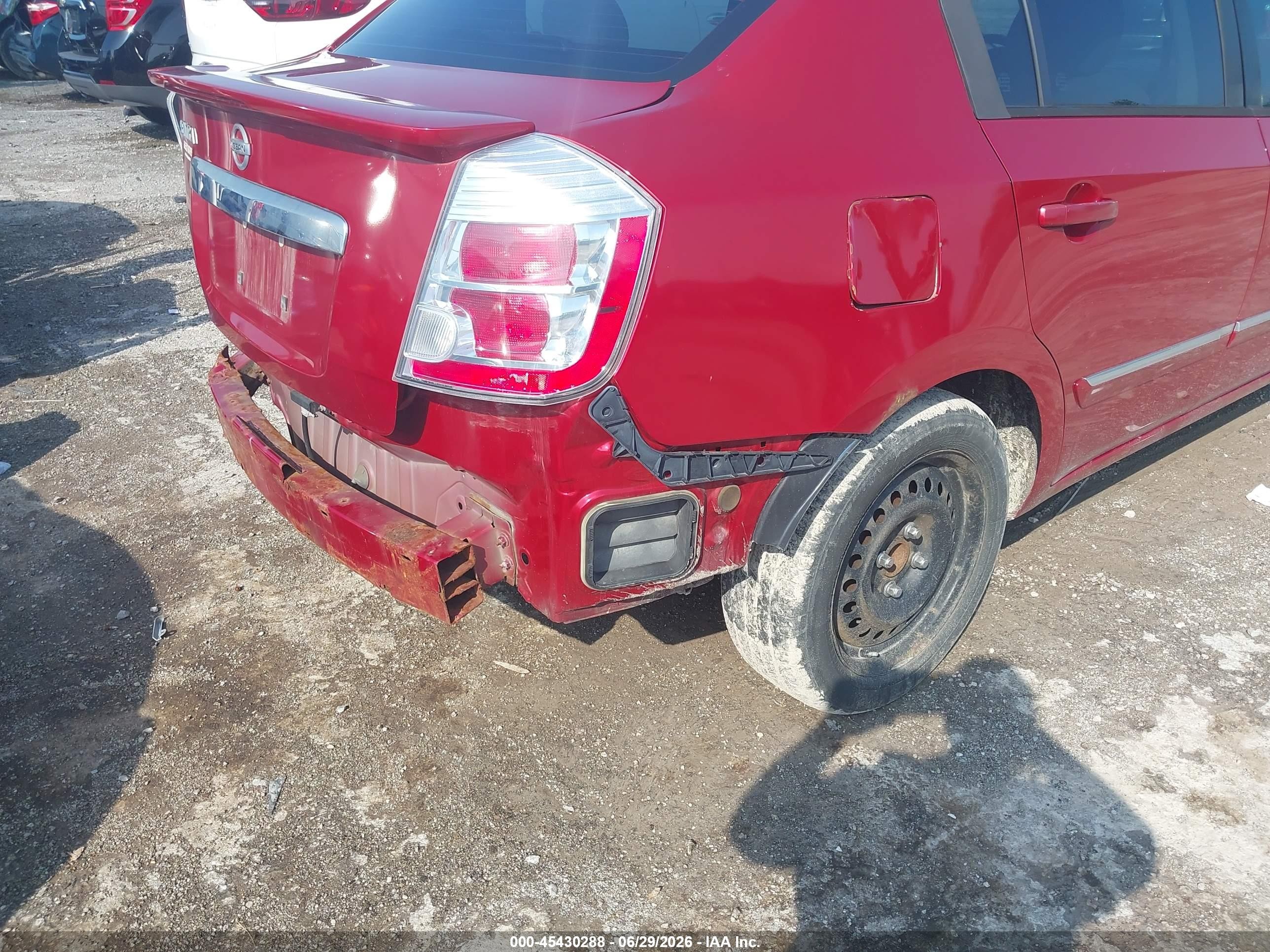 2011 Nissan Sentra 2.0s Red vin: 3N1AB6AP5BL622826