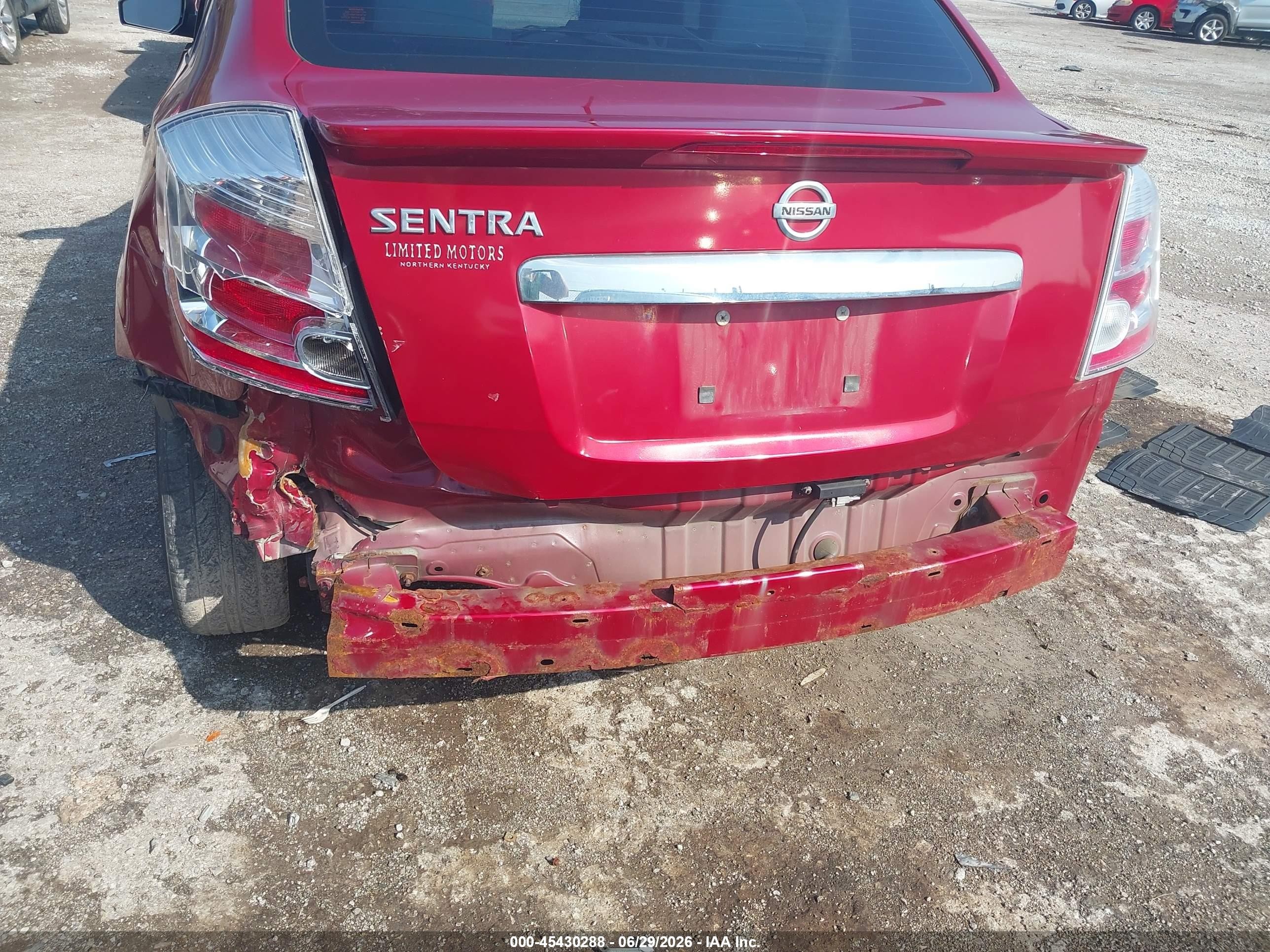 2011 Nissan Sentra 2.0s Red vin: 3N1AB6AP5BL622826