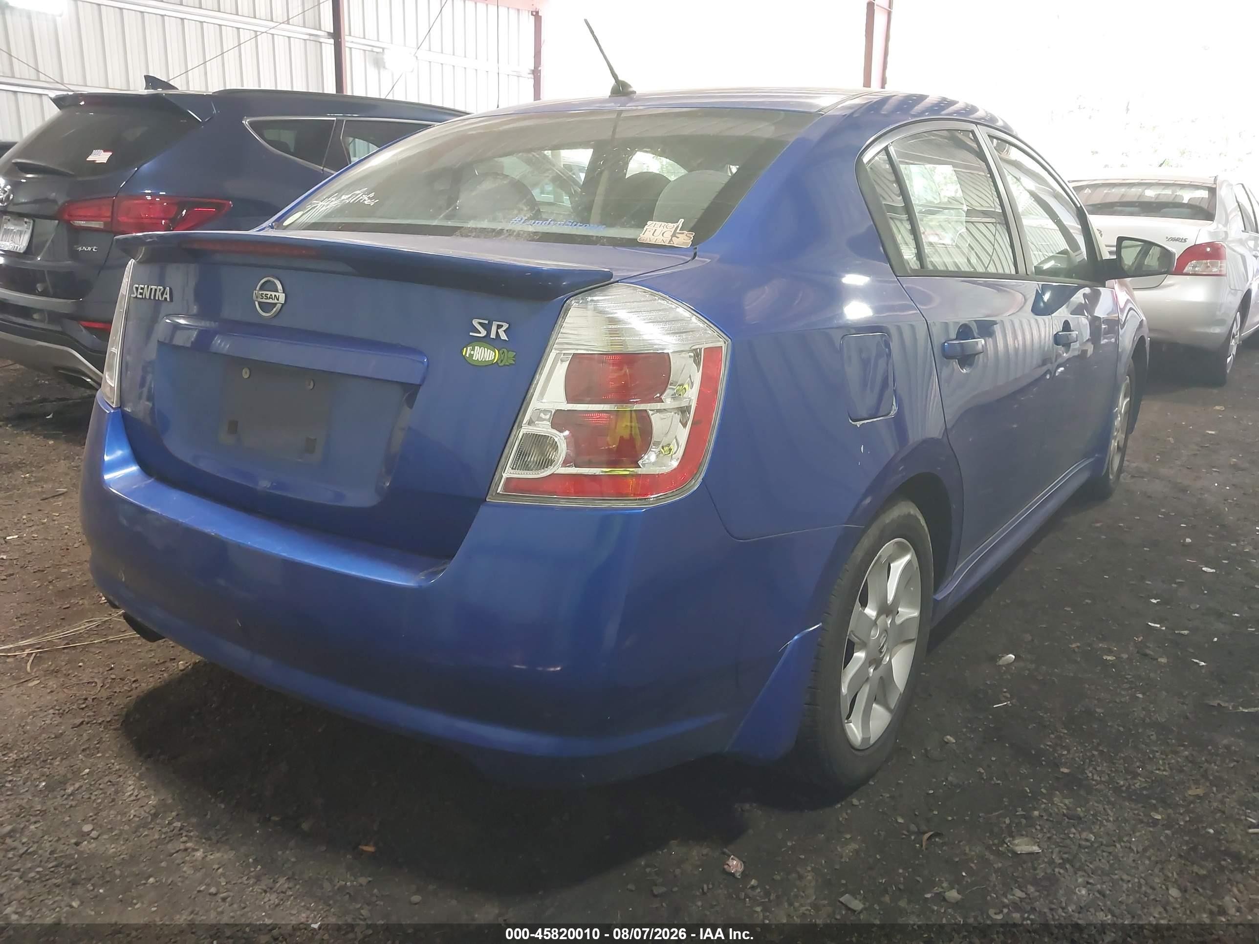 2011 Nissan Sentra 2.0sr Blue vin: 3N1AB6AP5BL629839