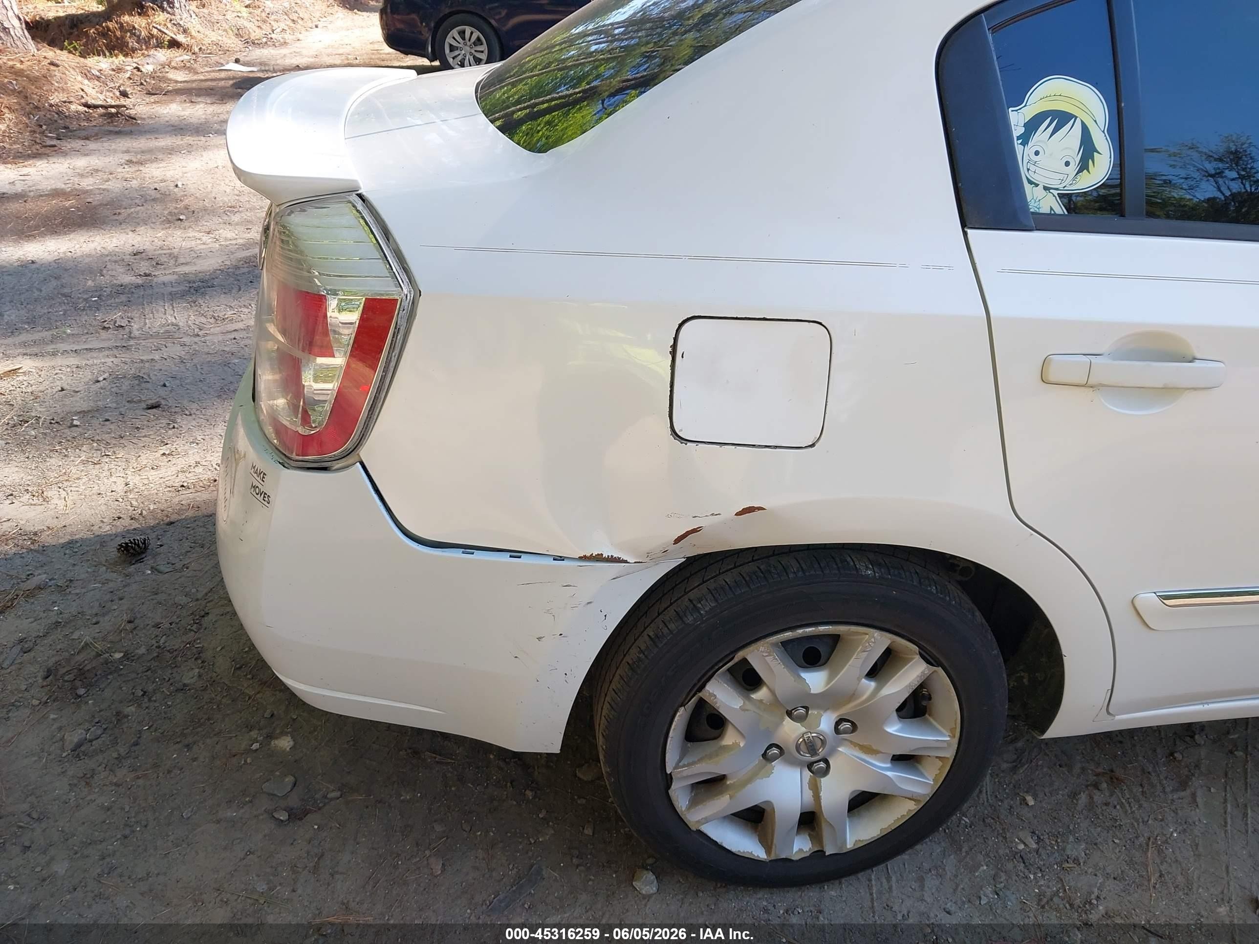 2011 Nissan Sentra 2.0s White vin: 3N1AB6AP5BL668589