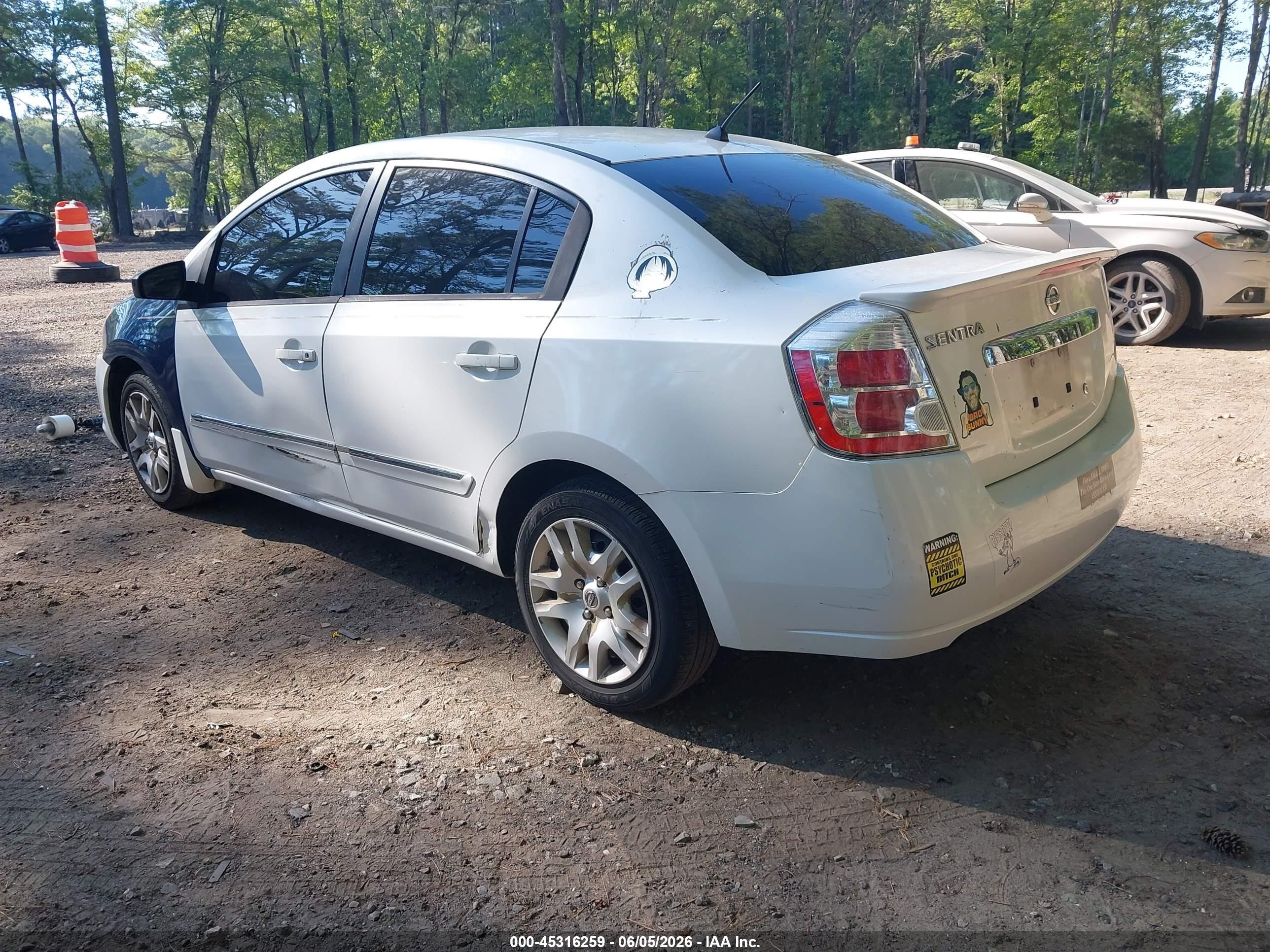 2011 Nissan Sentra 2.0s White vin: 3N1AB6AP5BL668589