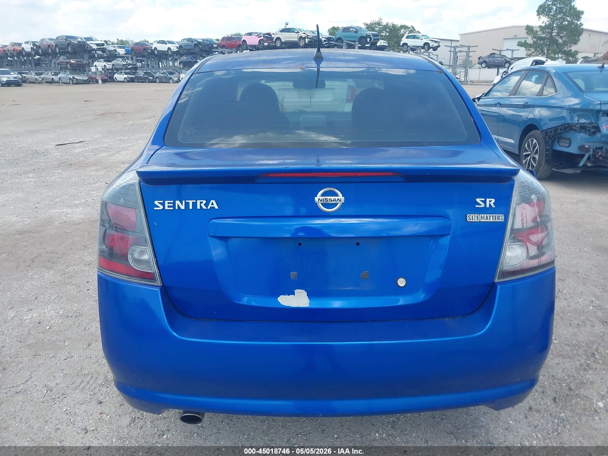 2011 Nissan Sentra 2.0sr Blue vin: 3N1AB6AP5BL691239
