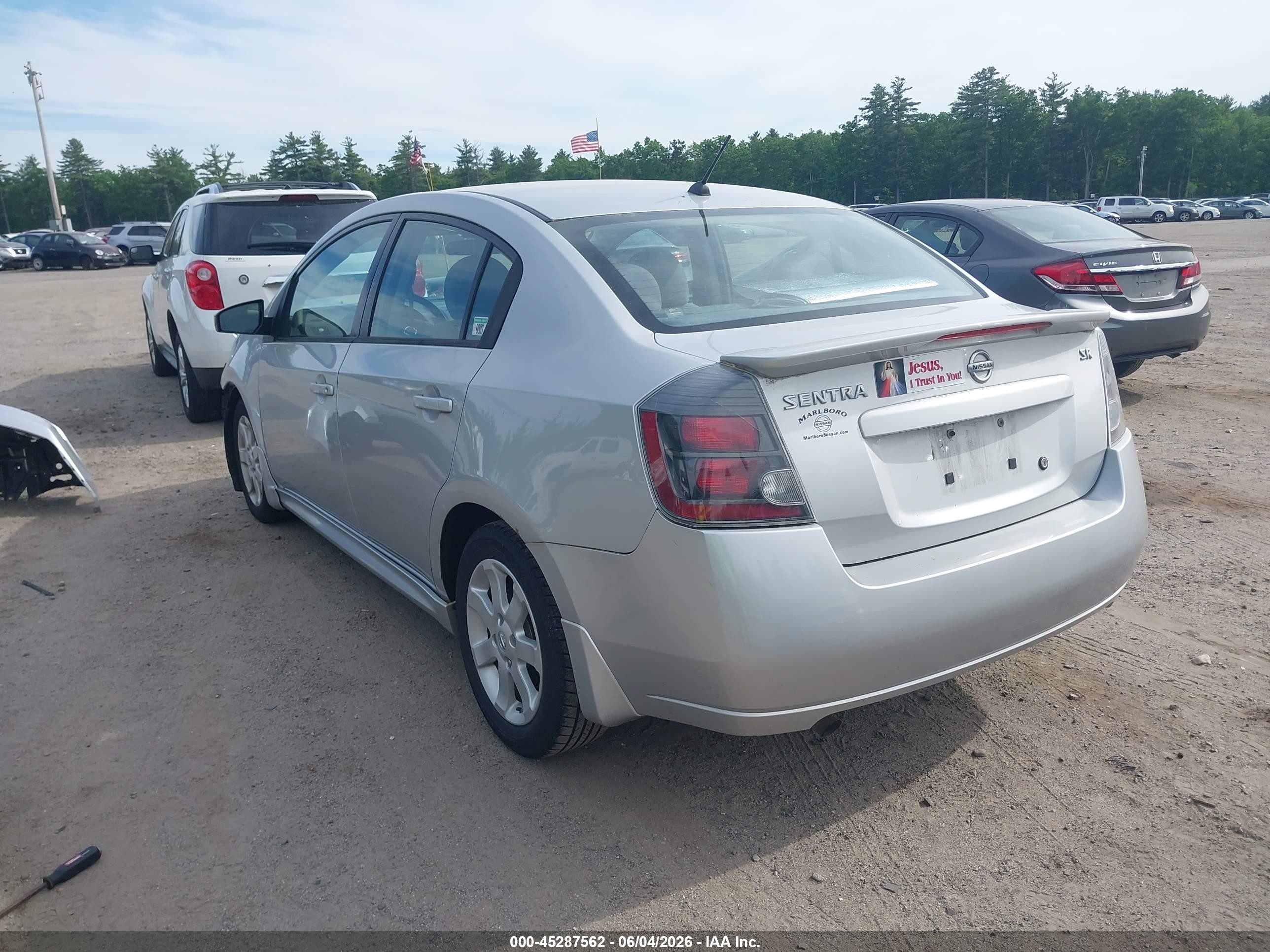 2011 Nissan Sentra 2.0sr Silver vin: 3N1AB6AP5BL705365