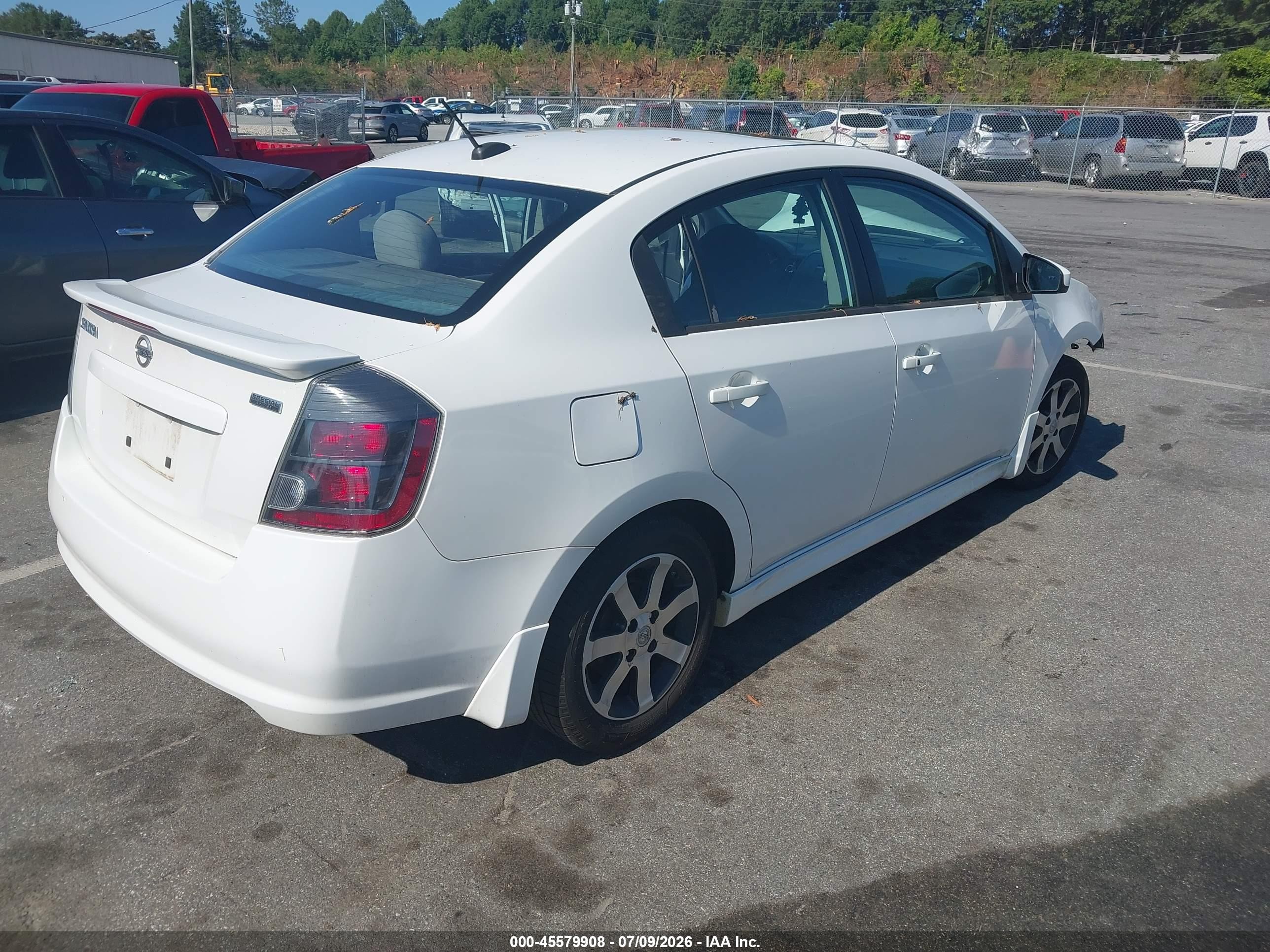 2011 Nissan Sentra 2.0sr White vin: 3N1AB6AP5BL707259