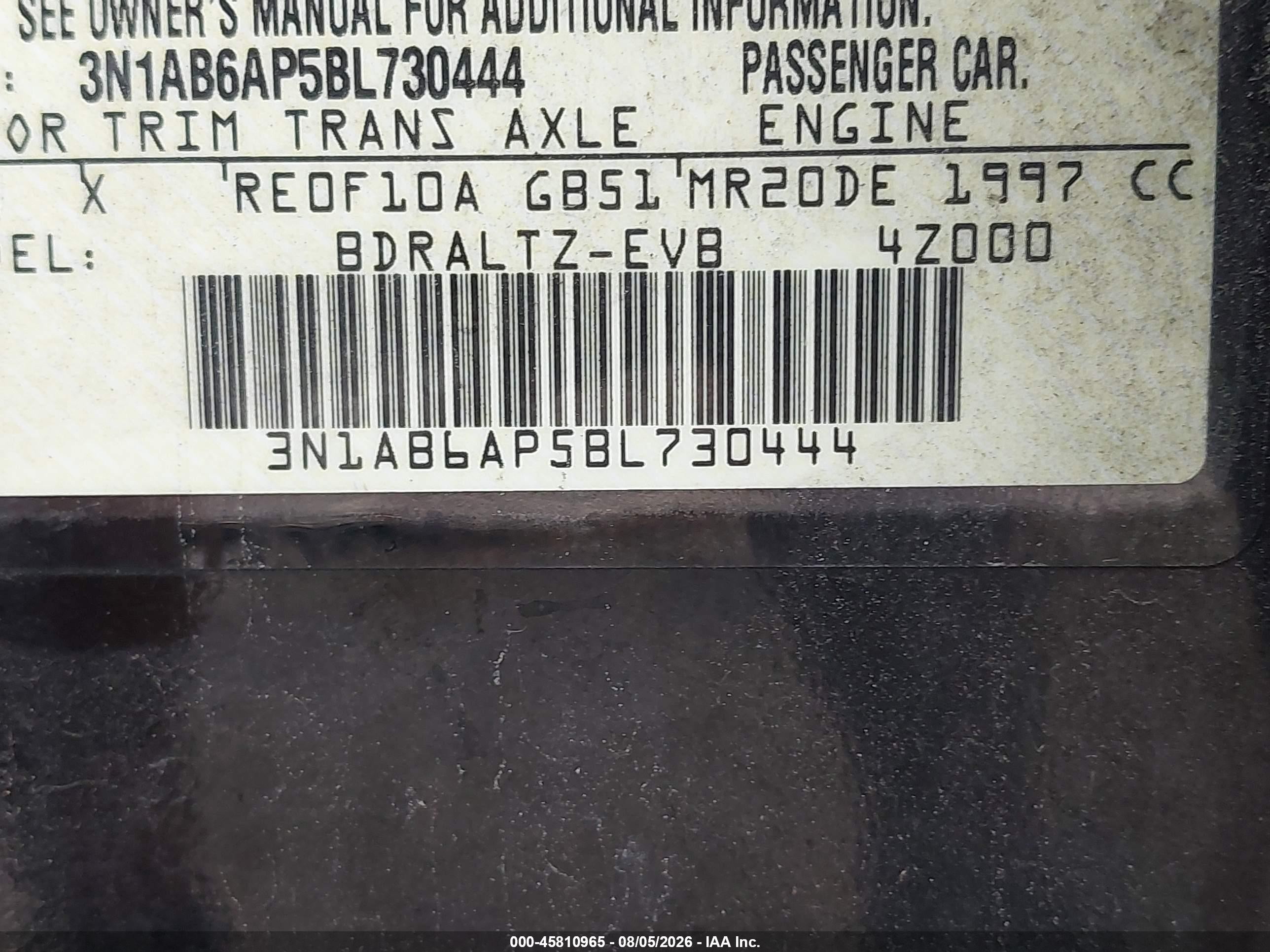 2011 Nissan Sentra 2.0sr Black vin: 3N1AB6AP5BL730444