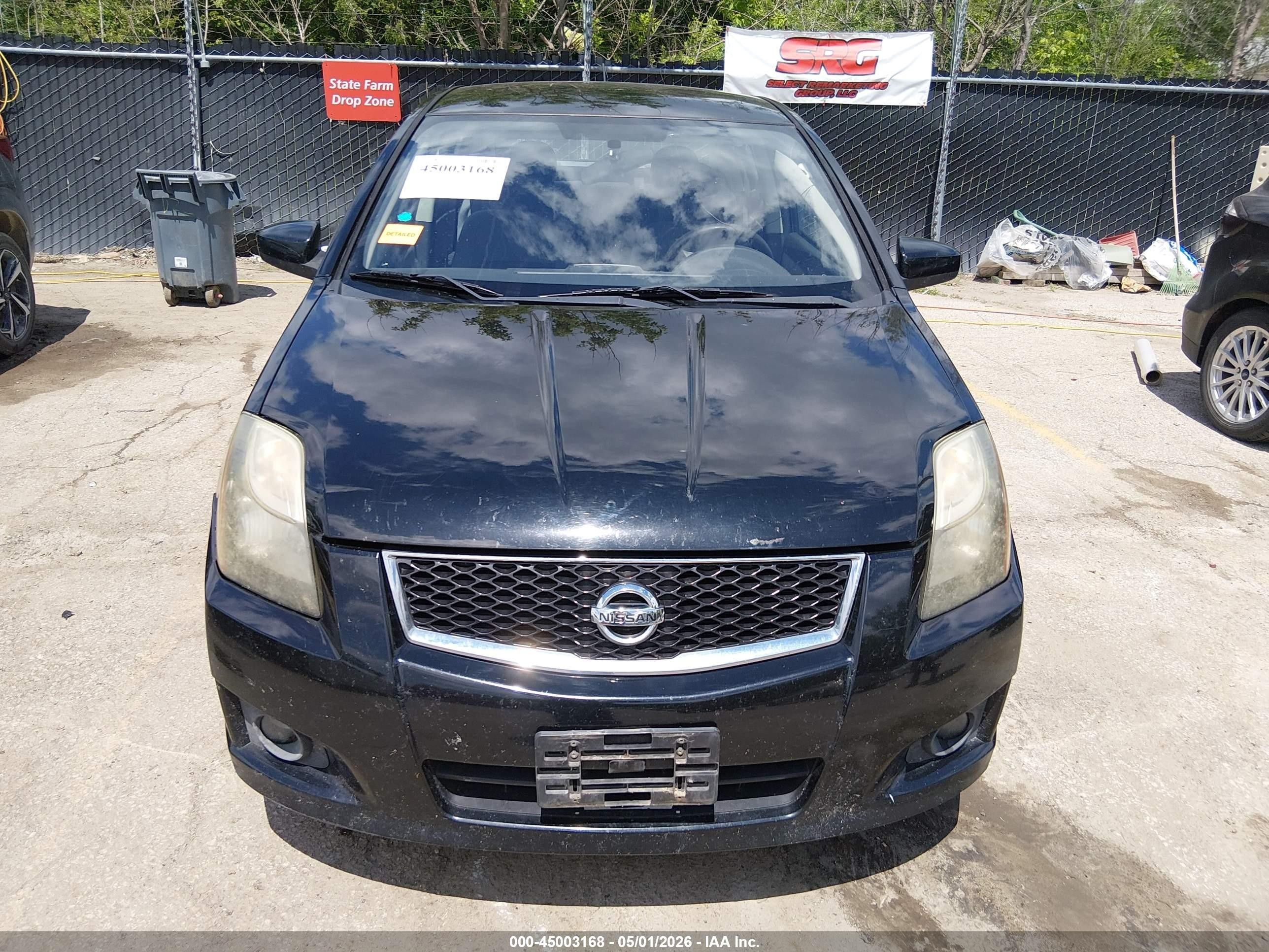 2012 Nissan Sentra 2.0 Sr Black vin: 3N1AB6AP5CL665399