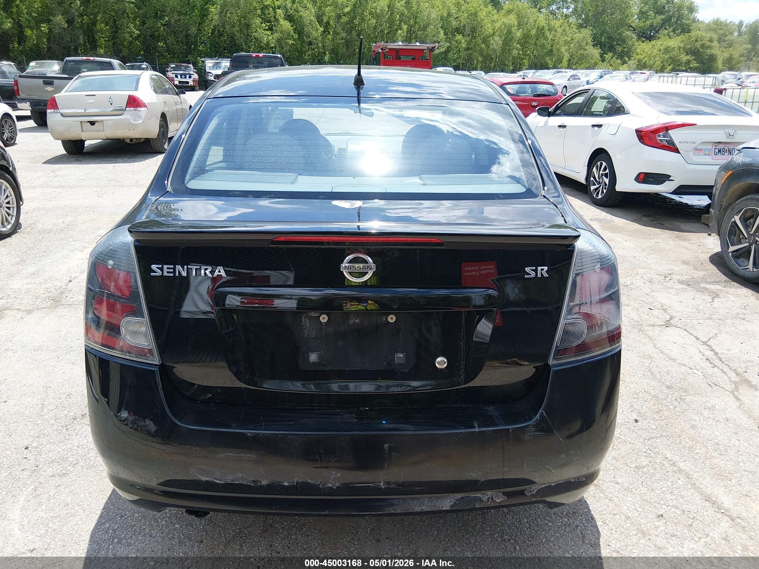 2012 Nissan Sentra 2.0 Sr Black vin: 3N1AB6AP5CL665399