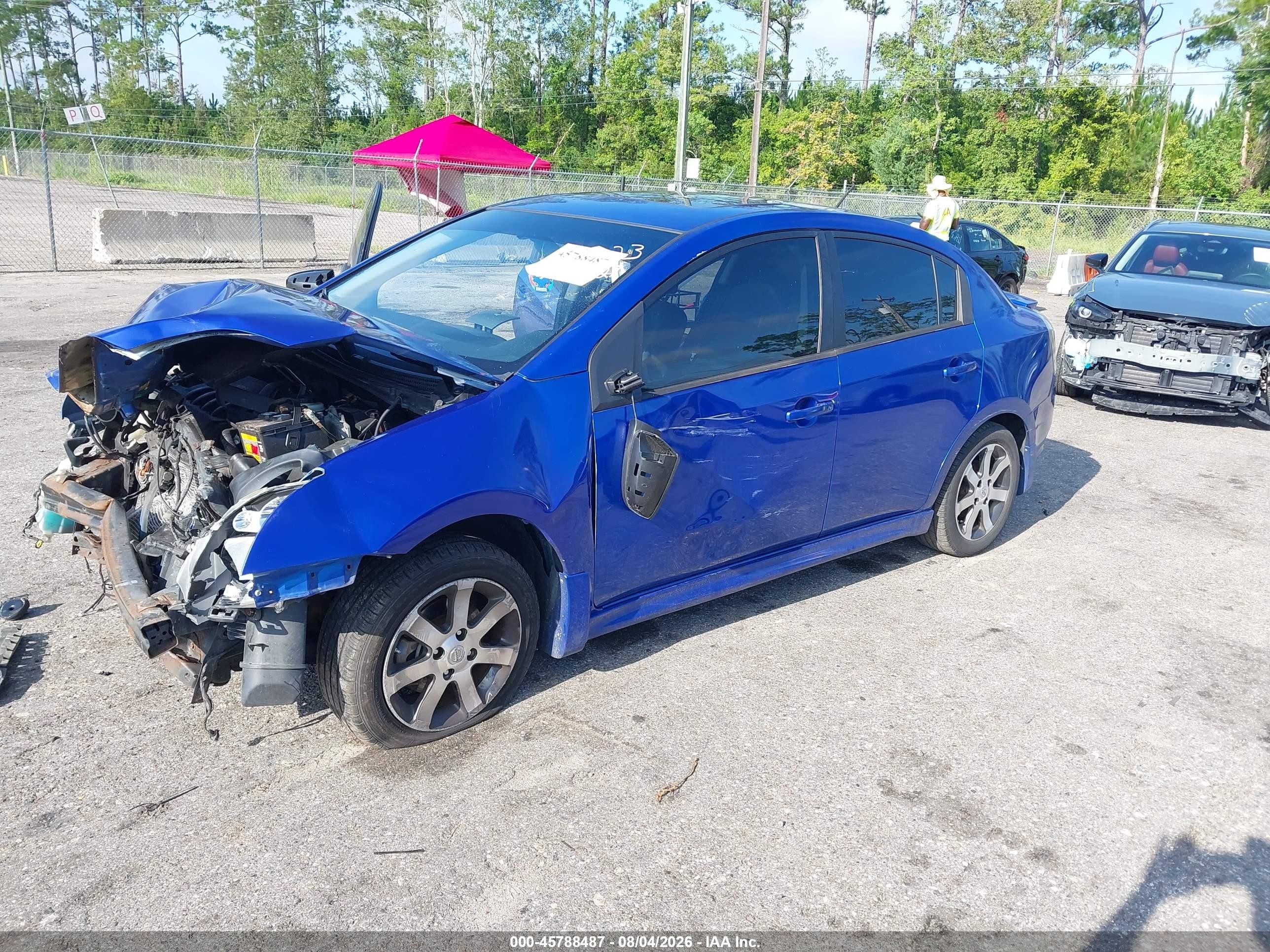 2012 Nissan Sentra 2.0 Sr Blue vin: 3N1AB6AP5CL675849