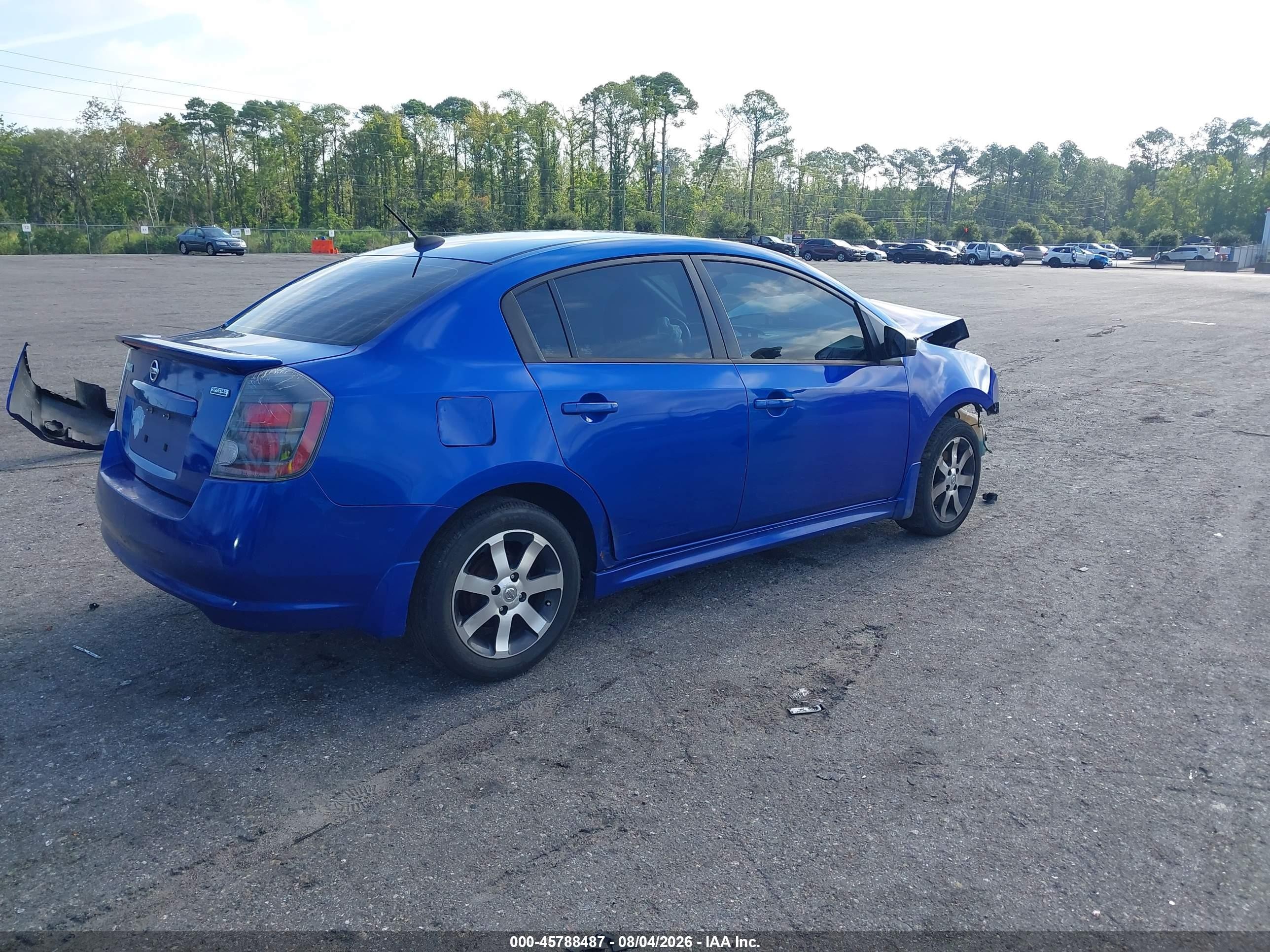 2012 Nissan Sentra 2.0 Sr Blue vin: 3N1AB6AP5CL675849