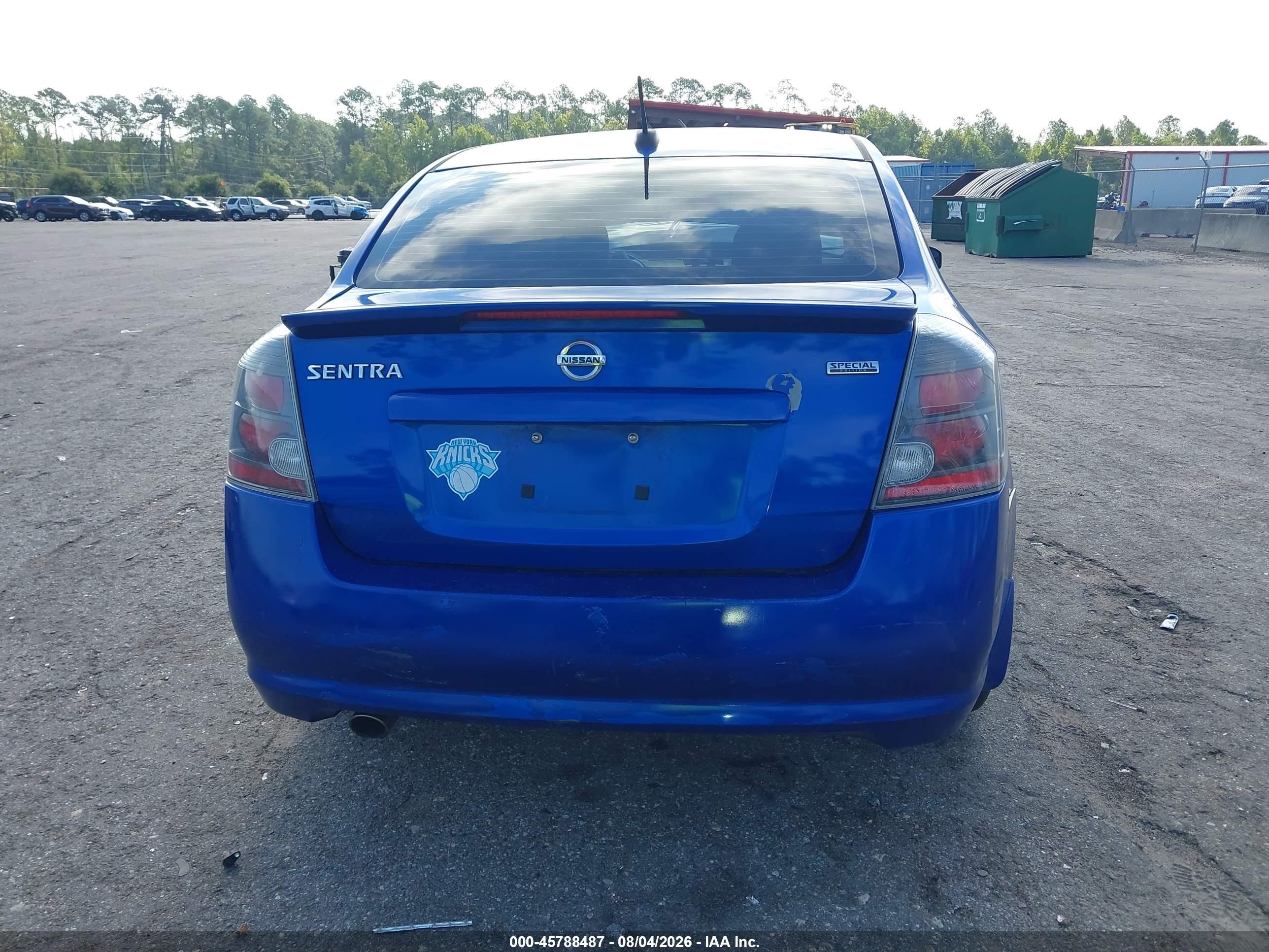 2012 Nissan Sentra 2.0 Sr Blue vin: 3N1AB6AP5CL675849