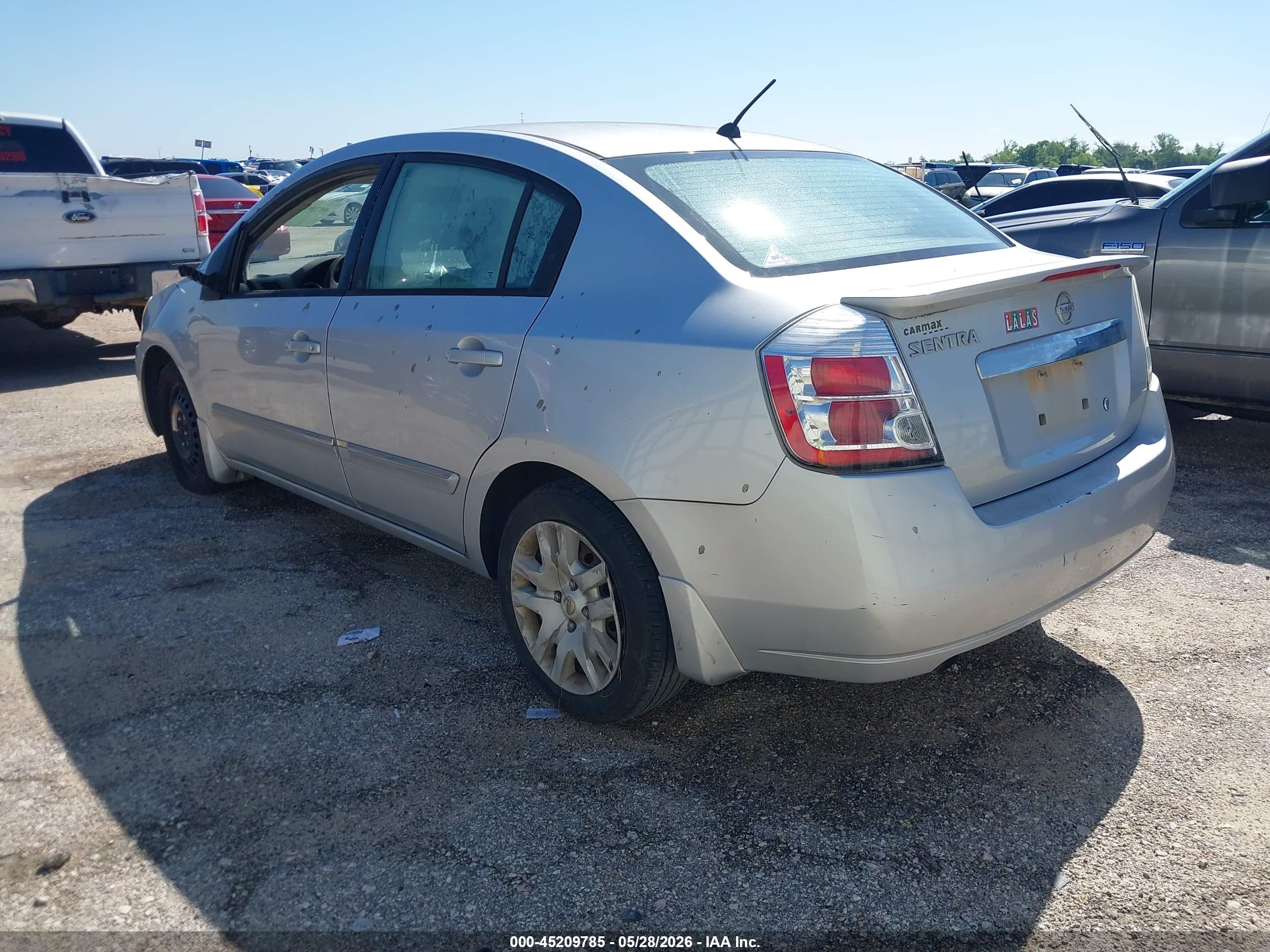 2012 Nissan Sentra 2.0 S Серебряный vin: 3N1AB6AP5CL683305