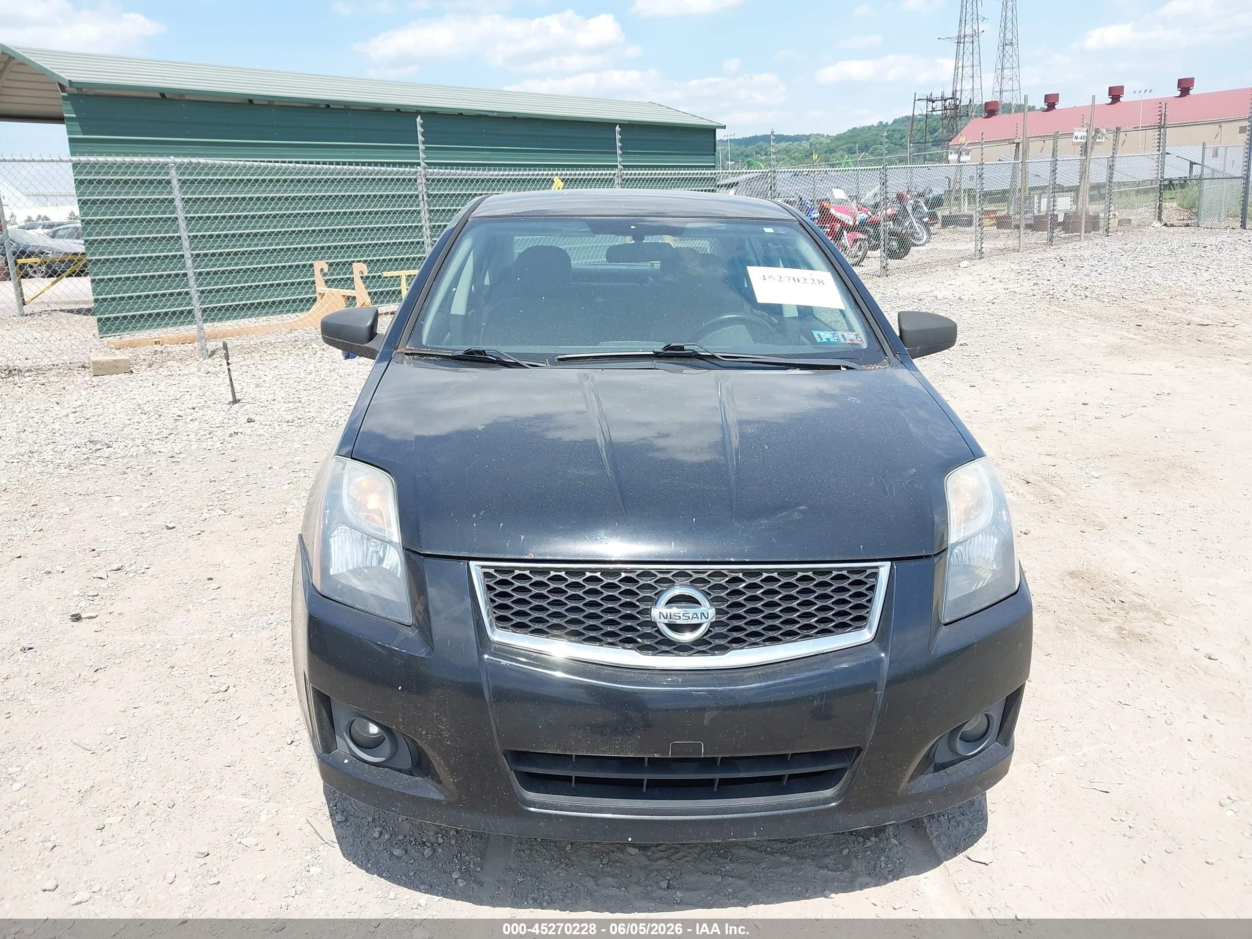 2012 Nissan Sentra 2.0 Sr Black vin: 3N1AB6AP5CL705531