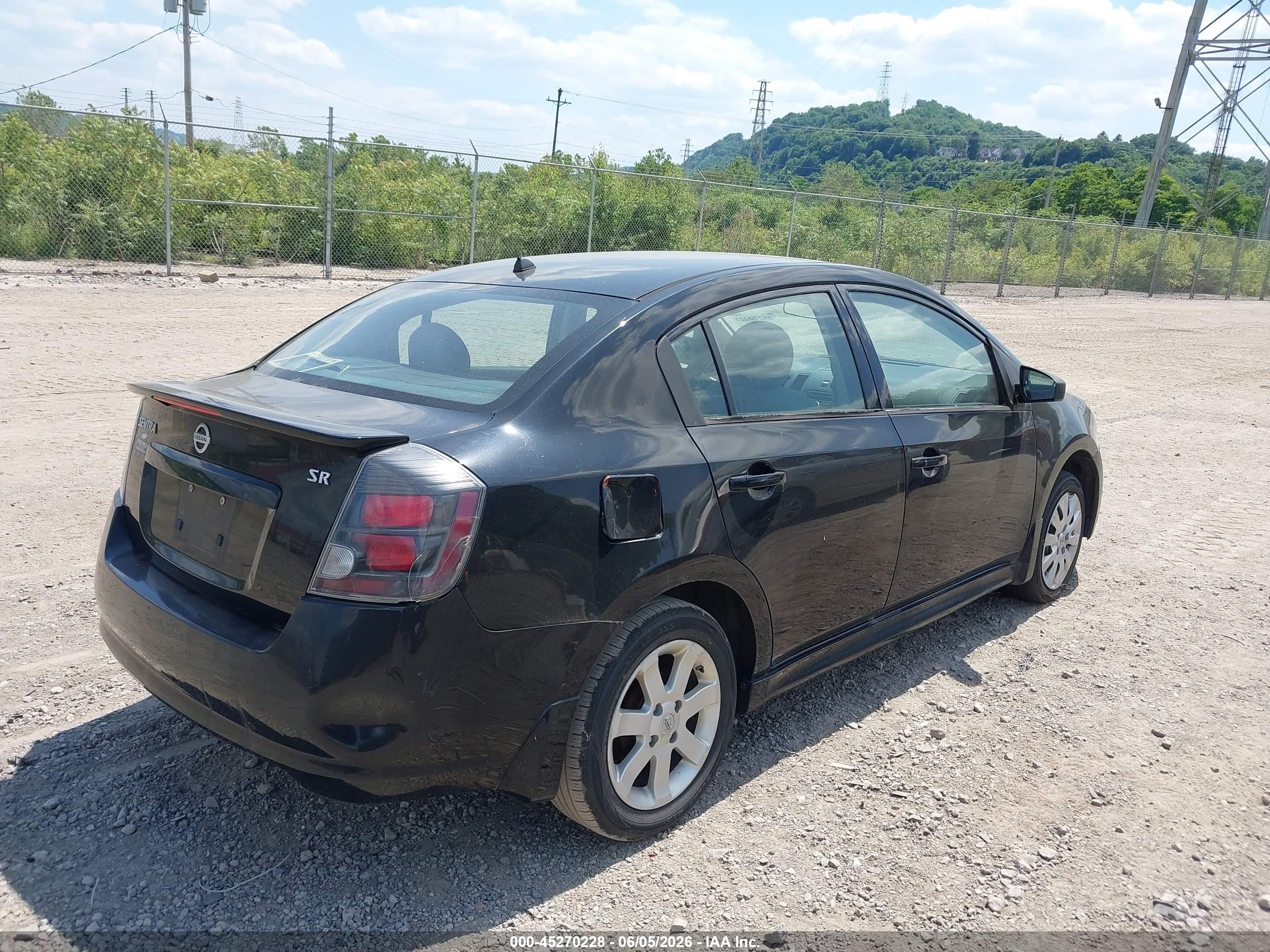 2012 Nissan Sentra 2.0 Sr Black vin: 3N1AB6AP5CL705531