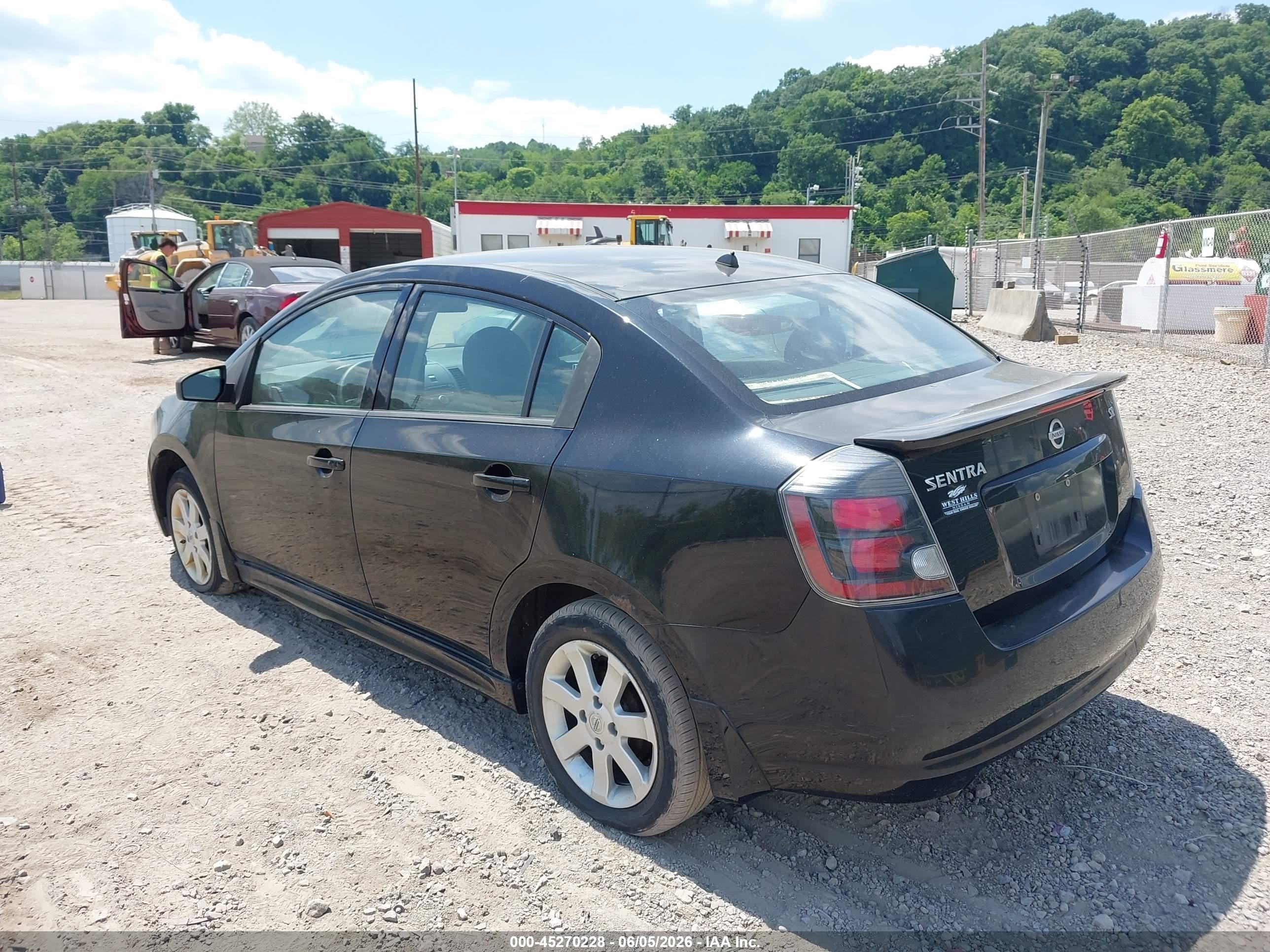 2012 Nissan Sentra 2.0 Sr Black vin: 3N1AB6AP5CL705531