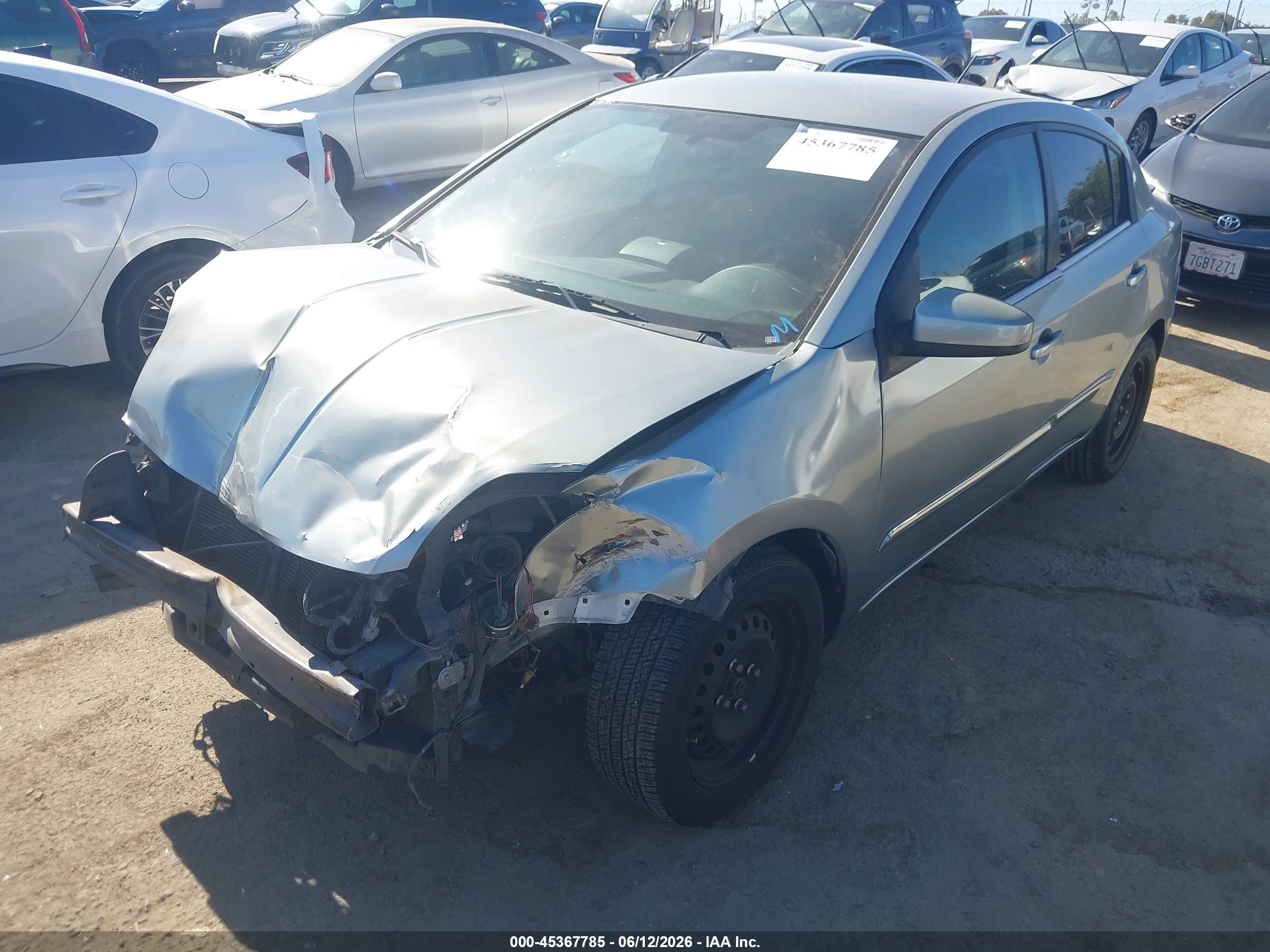 2012 Nissan Sentra 2.0 S Gray vin: 3N1AB6AP5CL716139
