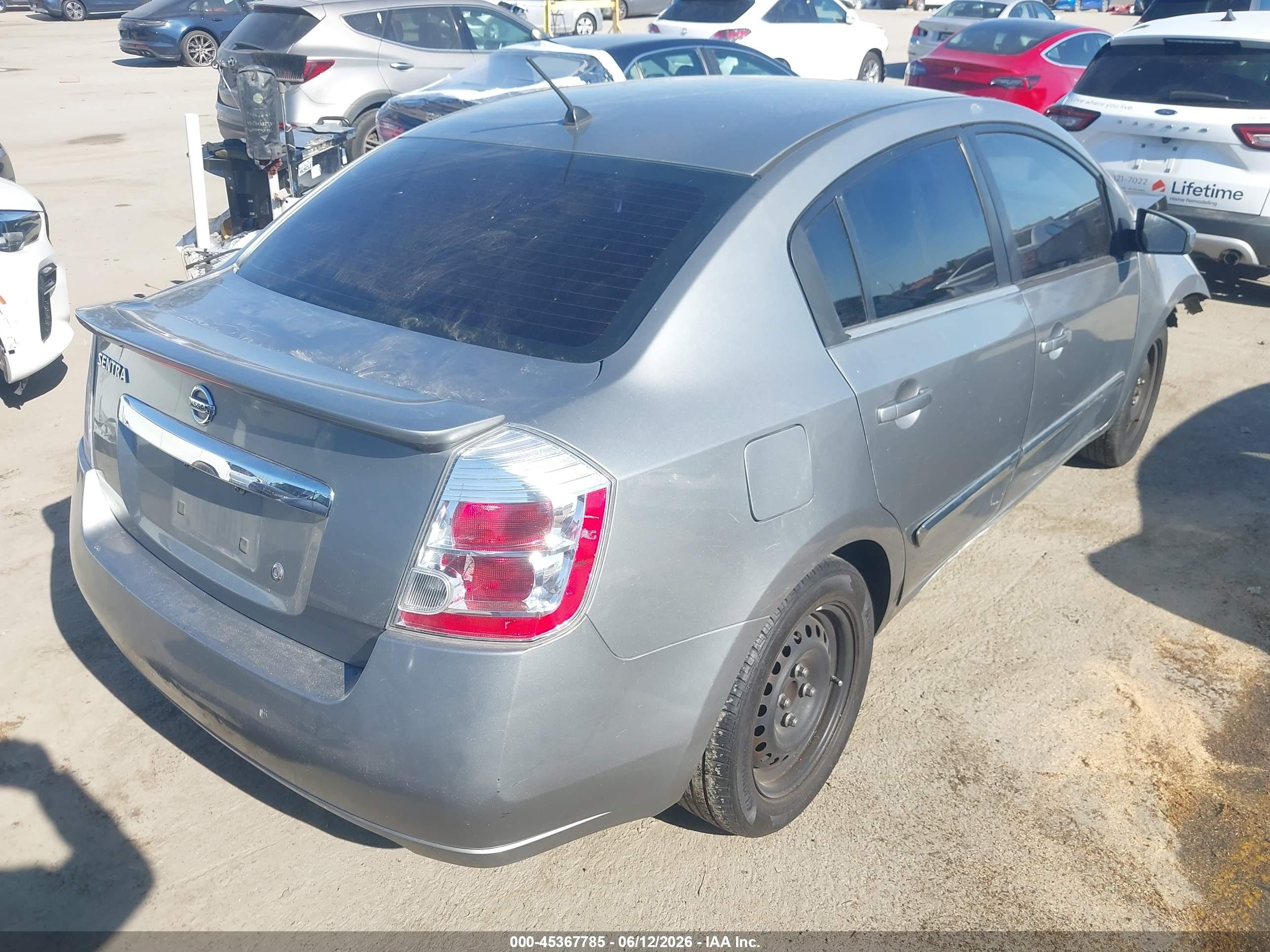 2012 Nissan Sentra 2.0 S Gray vin: 3N1AB6AP5CL716139