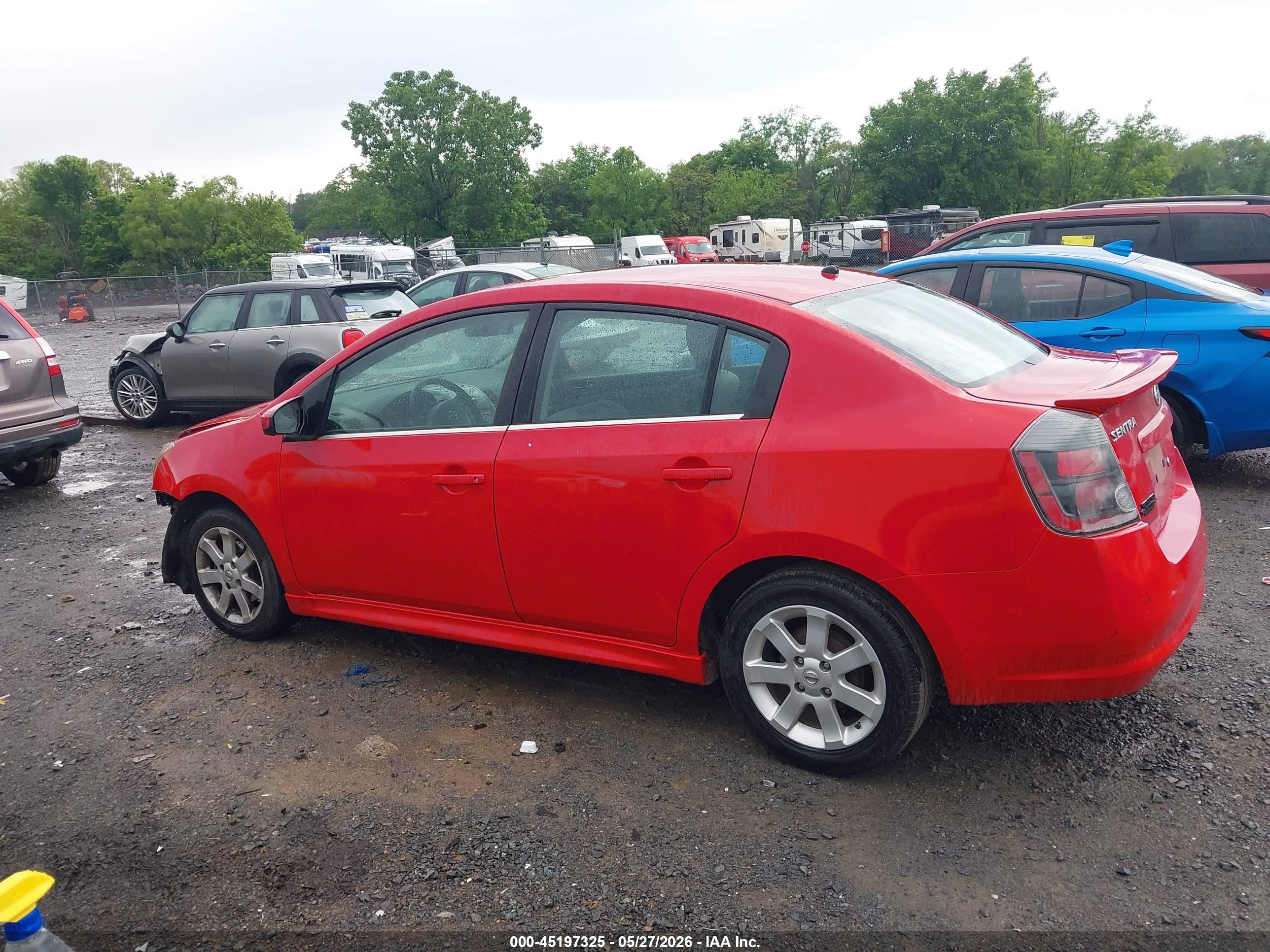 2012 Nissan Sentra 2.0 Sr Red vin: 3N1AB6AP5CL730185