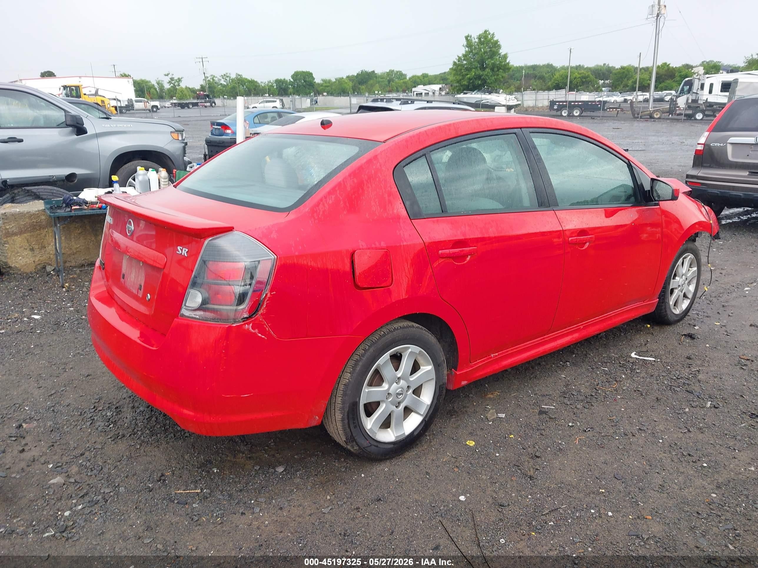 2012 Nissan Sentra 2.0 Sr Red vin: 3N1AB6AP5CL730185