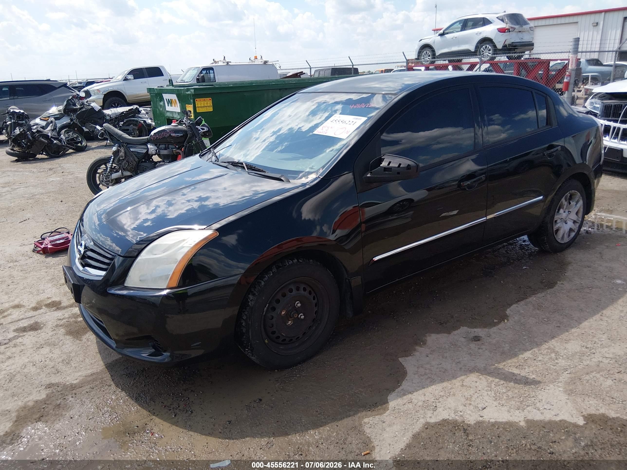 2012 Nissan Sentra 2.0 S Черный vin: 3N1AB6AP5CL737136