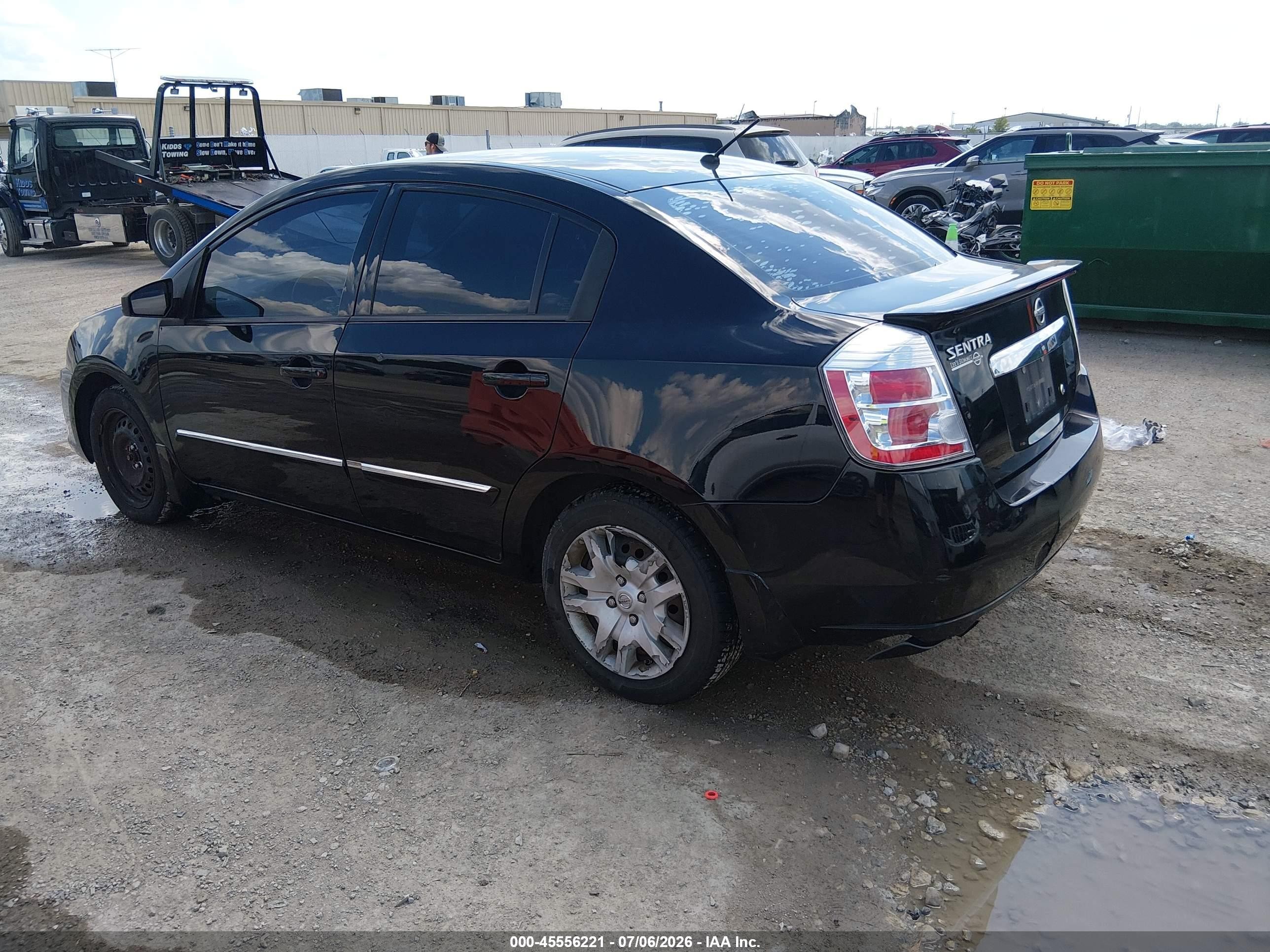 2012 Nissan Sentra 2.0 S Черный vin: 3N1AB6AP5CL737136
