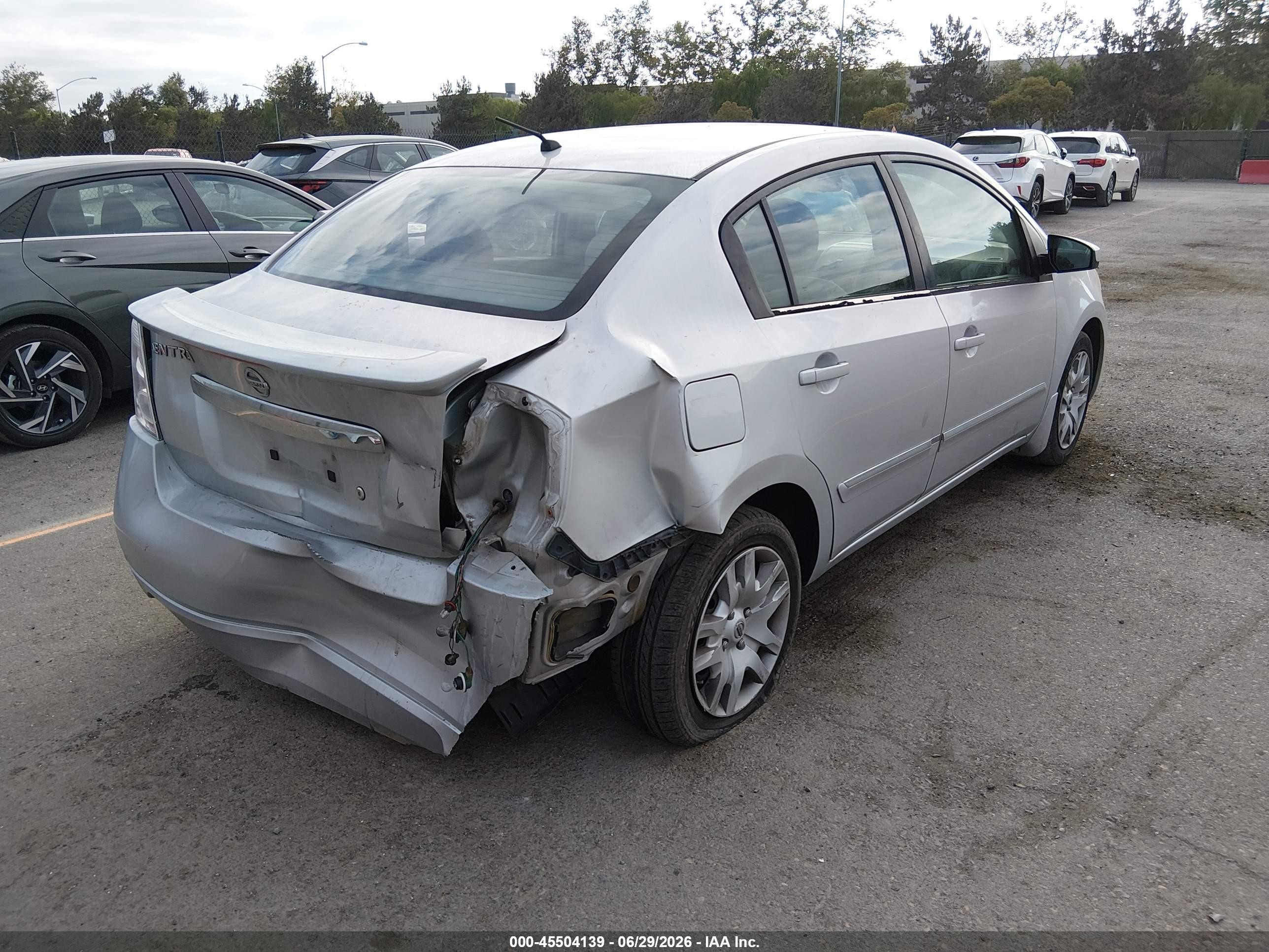 2012 Nissan Sentra 2.0 S Gray vin: 3N1AB6AP5CL749139