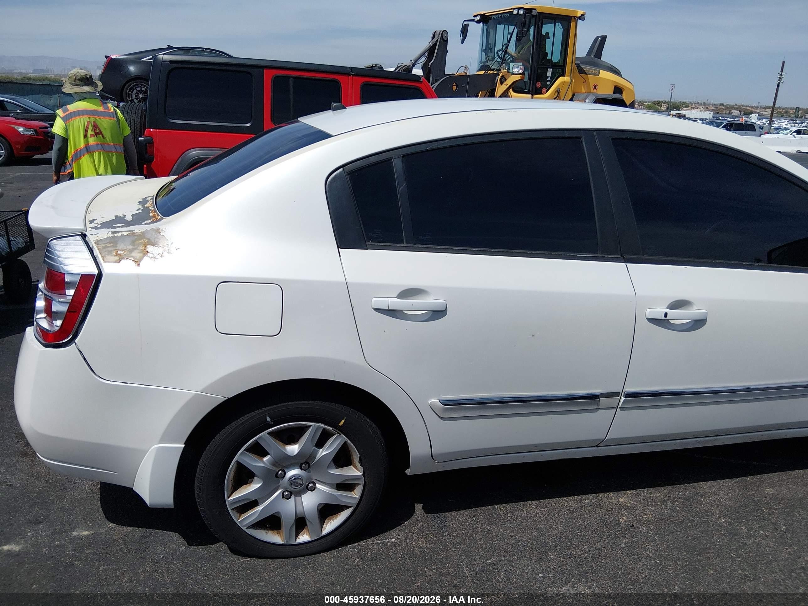 2012 Nissan Sentra 2.0 S White vin: 3N1AB6AP5CL751781
