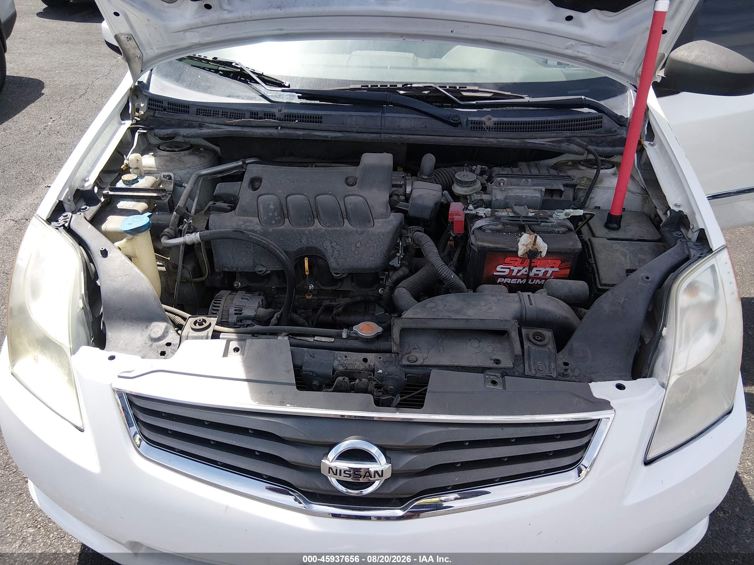 2012 Nissan Sentra 2.0 S White vin: 3N1AB6AP5CL751781