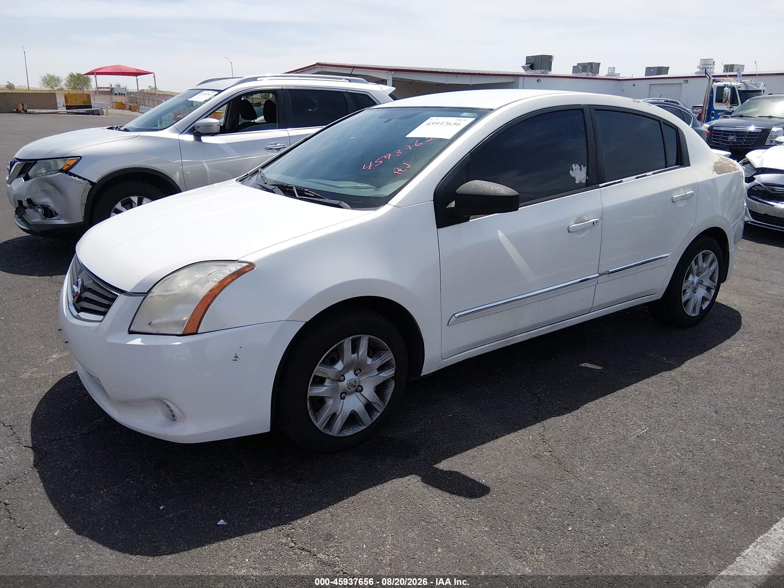 2012 Nissan Sentra 2.0 S White vin: 3N1AB6AP5CL751781