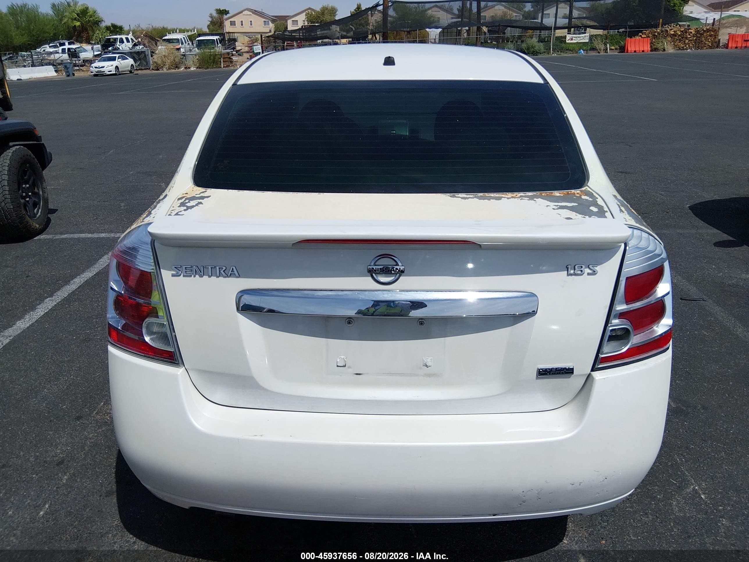 2012 Nissan Sentra 2.0 S White vin: 3N1AB6AP5CL751781