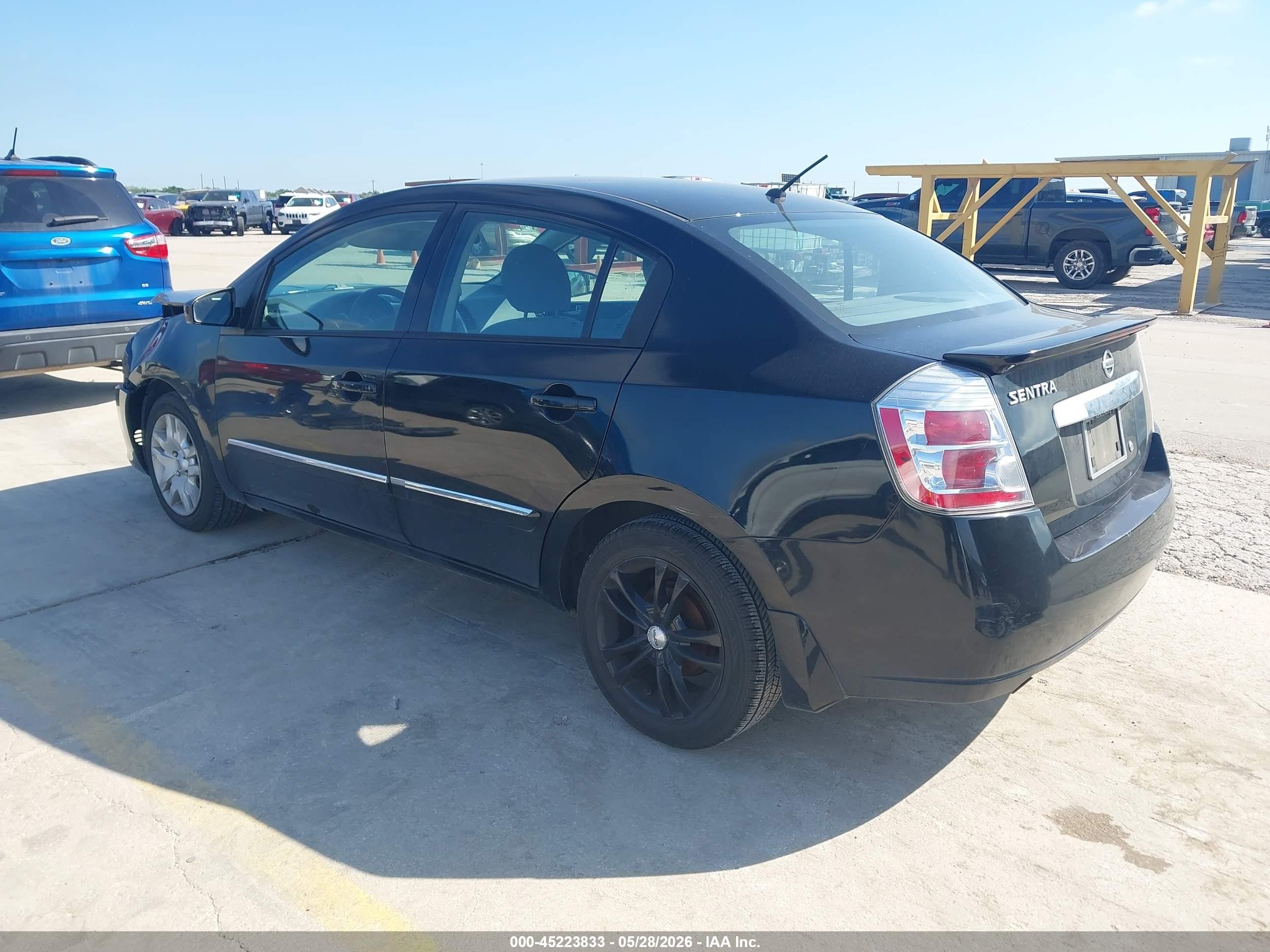 2012 Nissan Sentra 2.0 S Black vin: 3N1AB6AP5CL763090