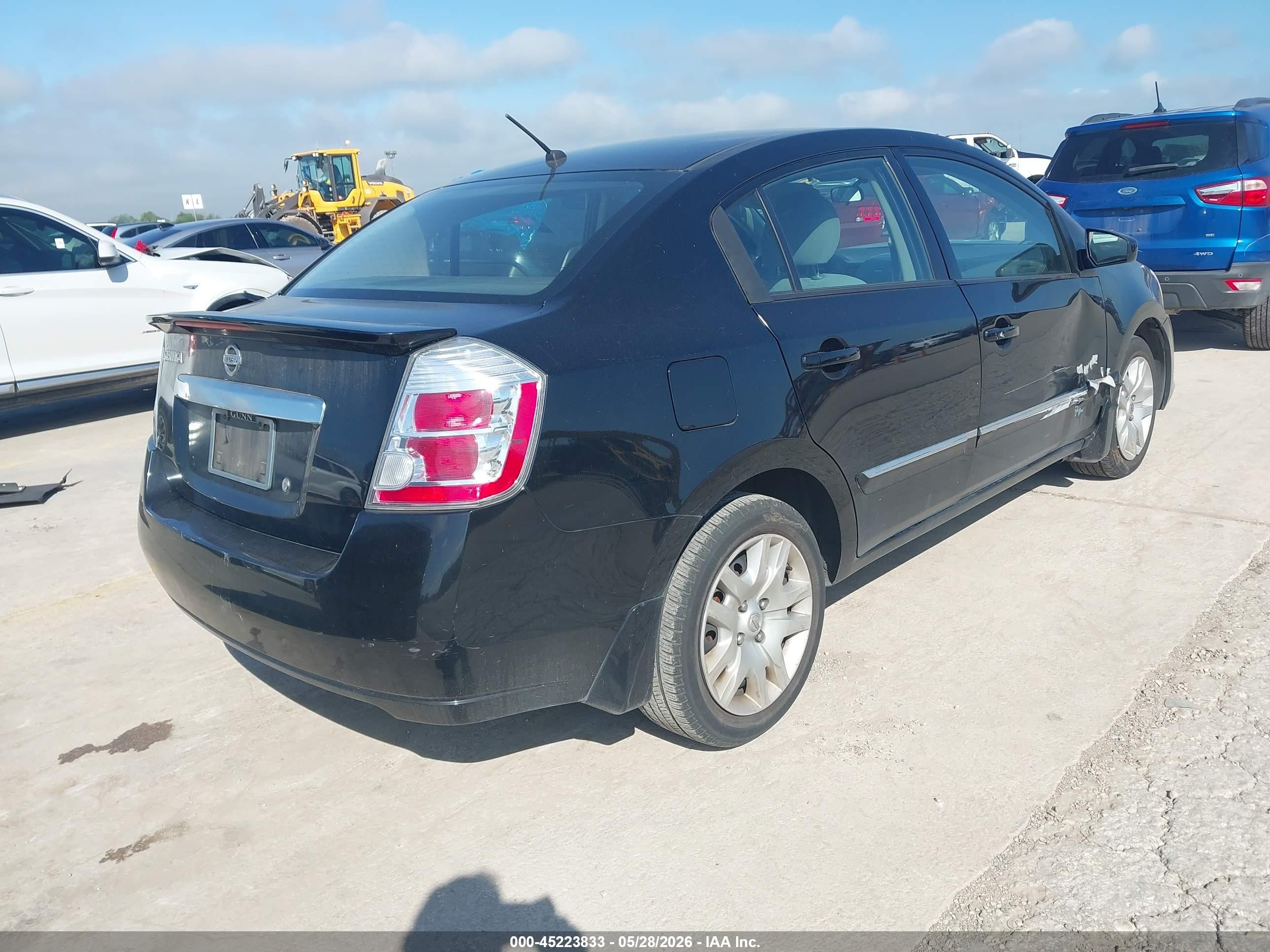 2012 Nissan Sentra 2.0 S Black vin: 3N1AB6AP5CL763090