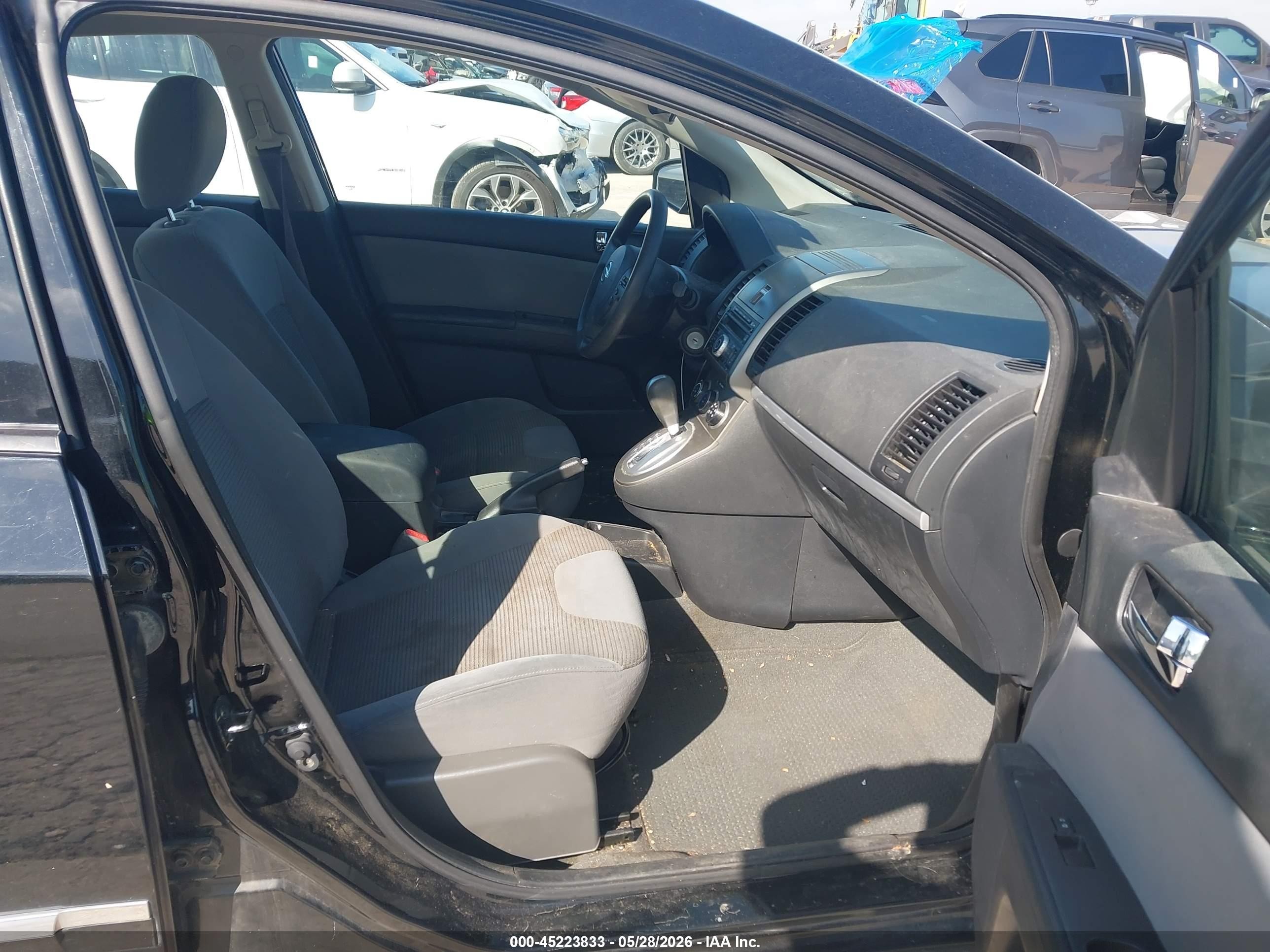 2012 Nissan Sentra 2.0 S Black vin: 3N1AB6AP5CL763090