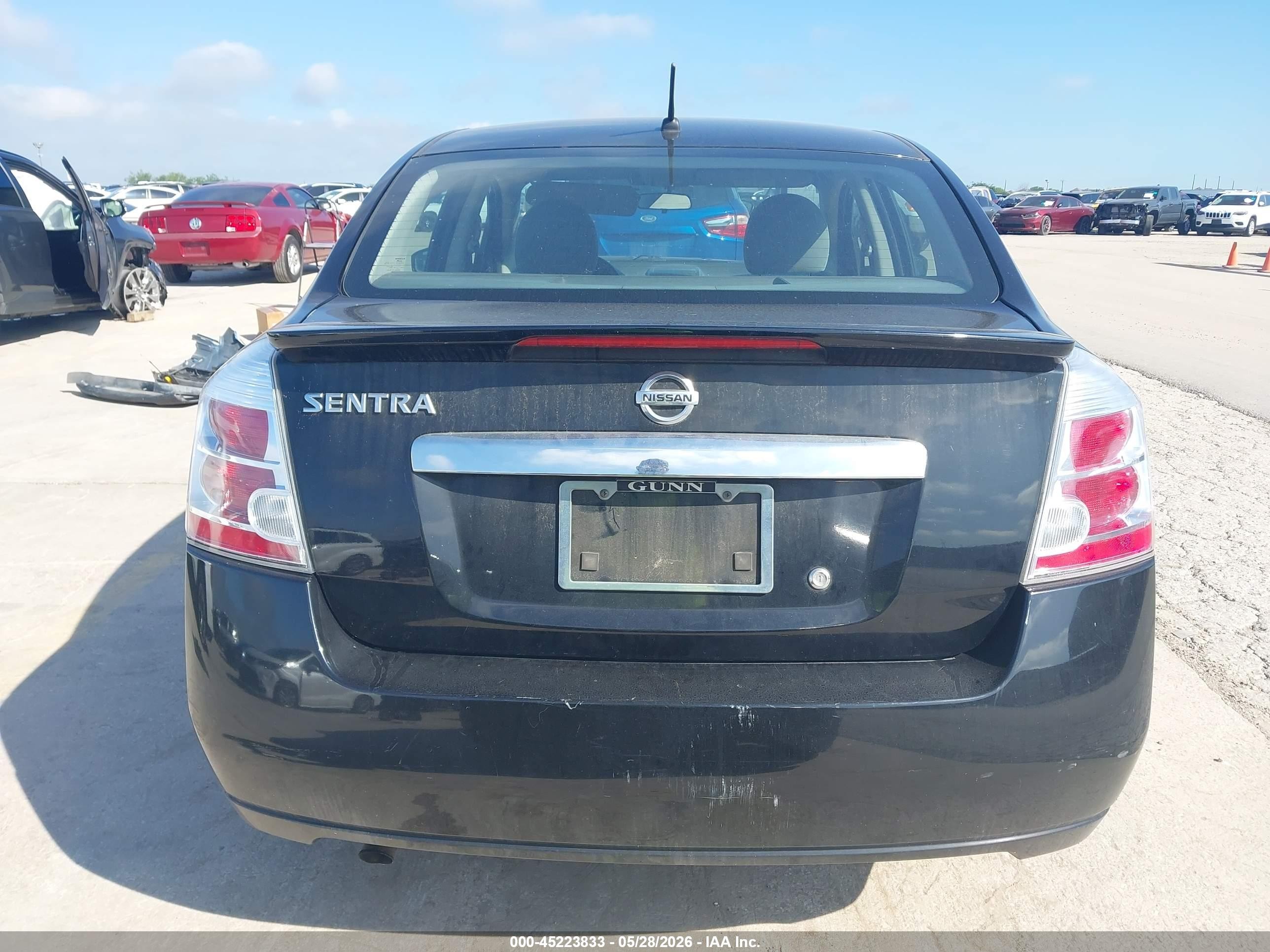 2012 Nissan Sentra 2.0 S Black vin: 3N1AB6AP5CL763090