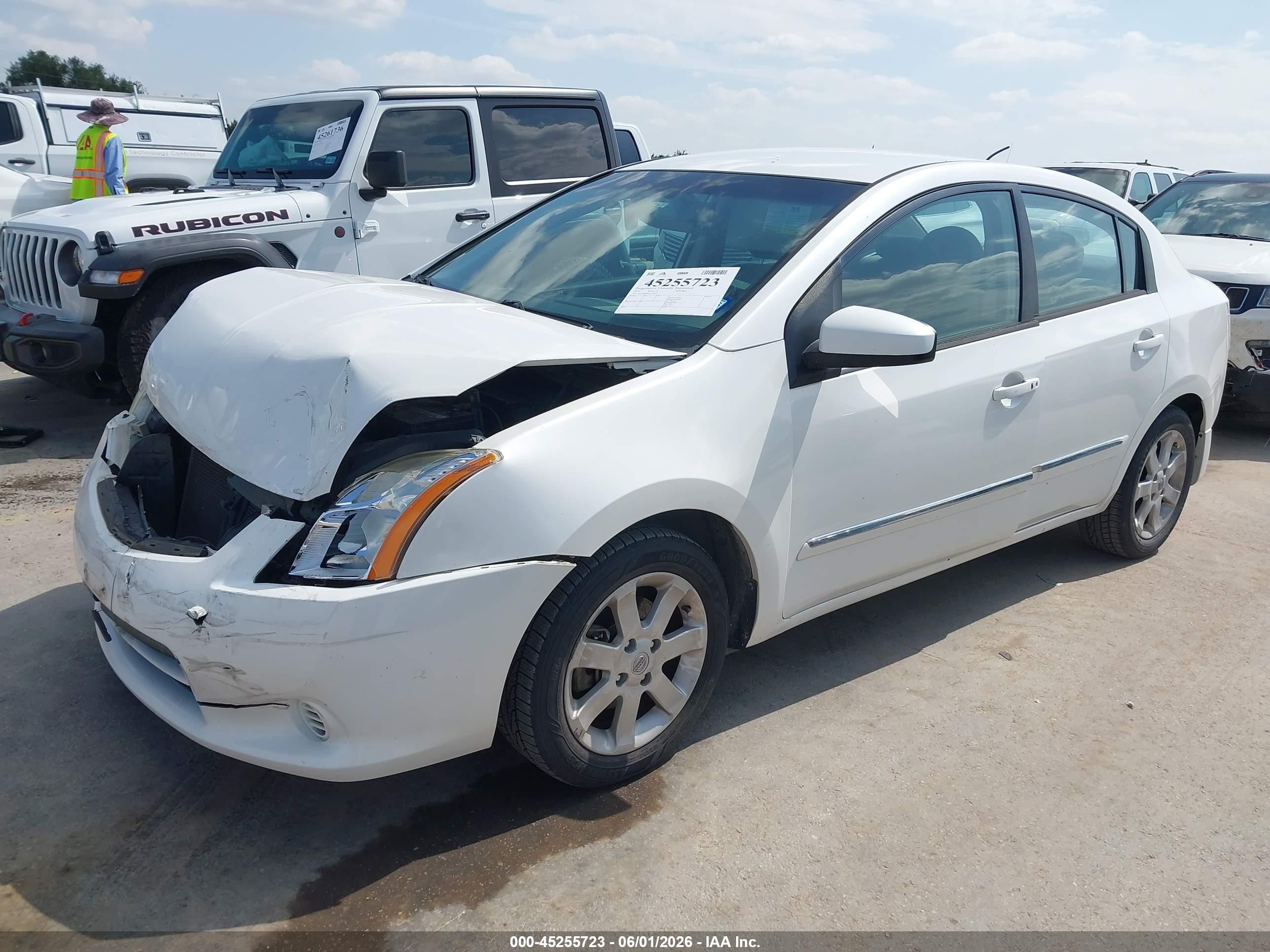 2010 Nissan Sentra 2.0s White vin: 3N1AB6AP6AL630335