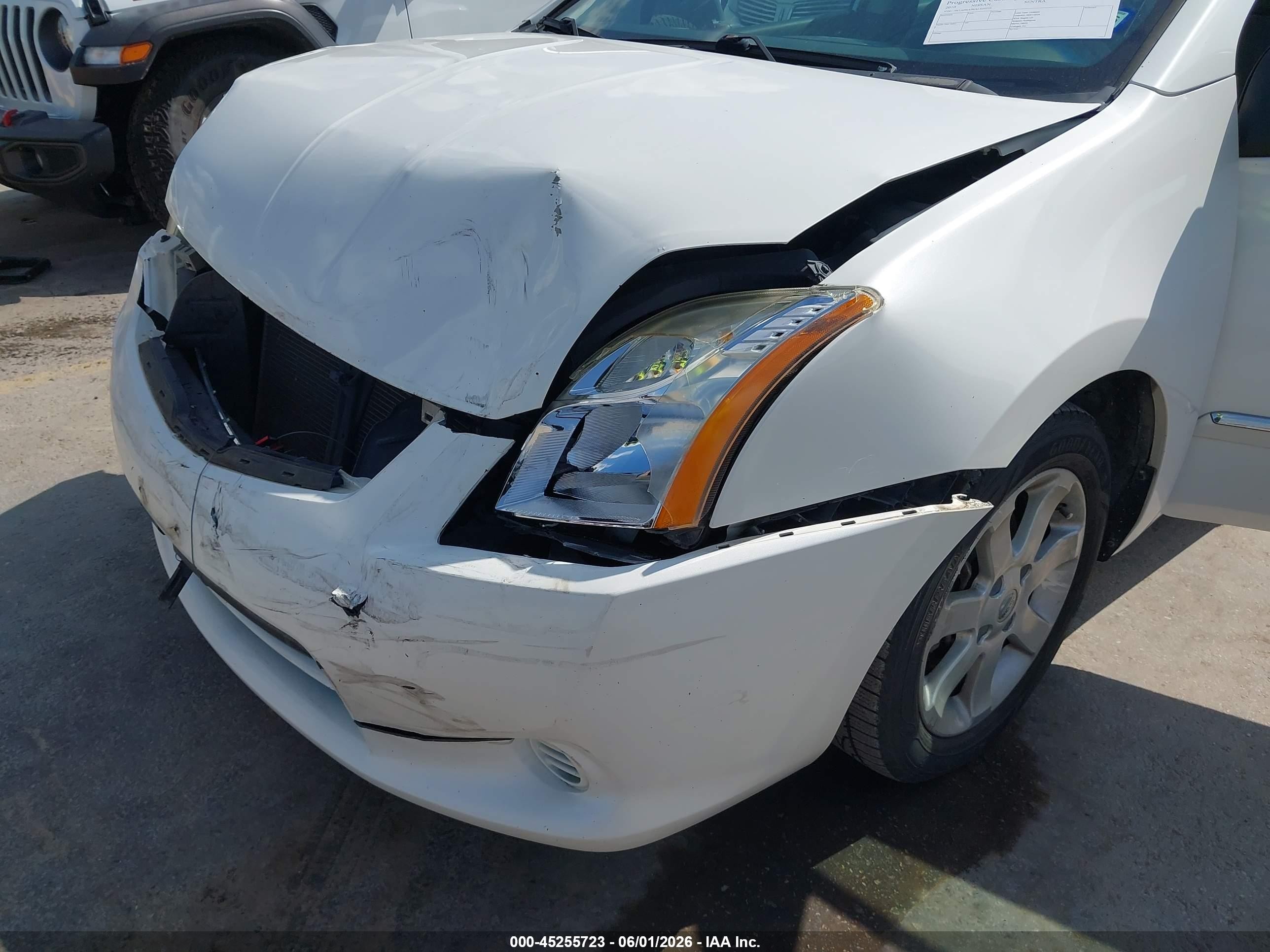 2010 Nissan Sentra 2.0s White vin: 3N1AB6AP6AL630335